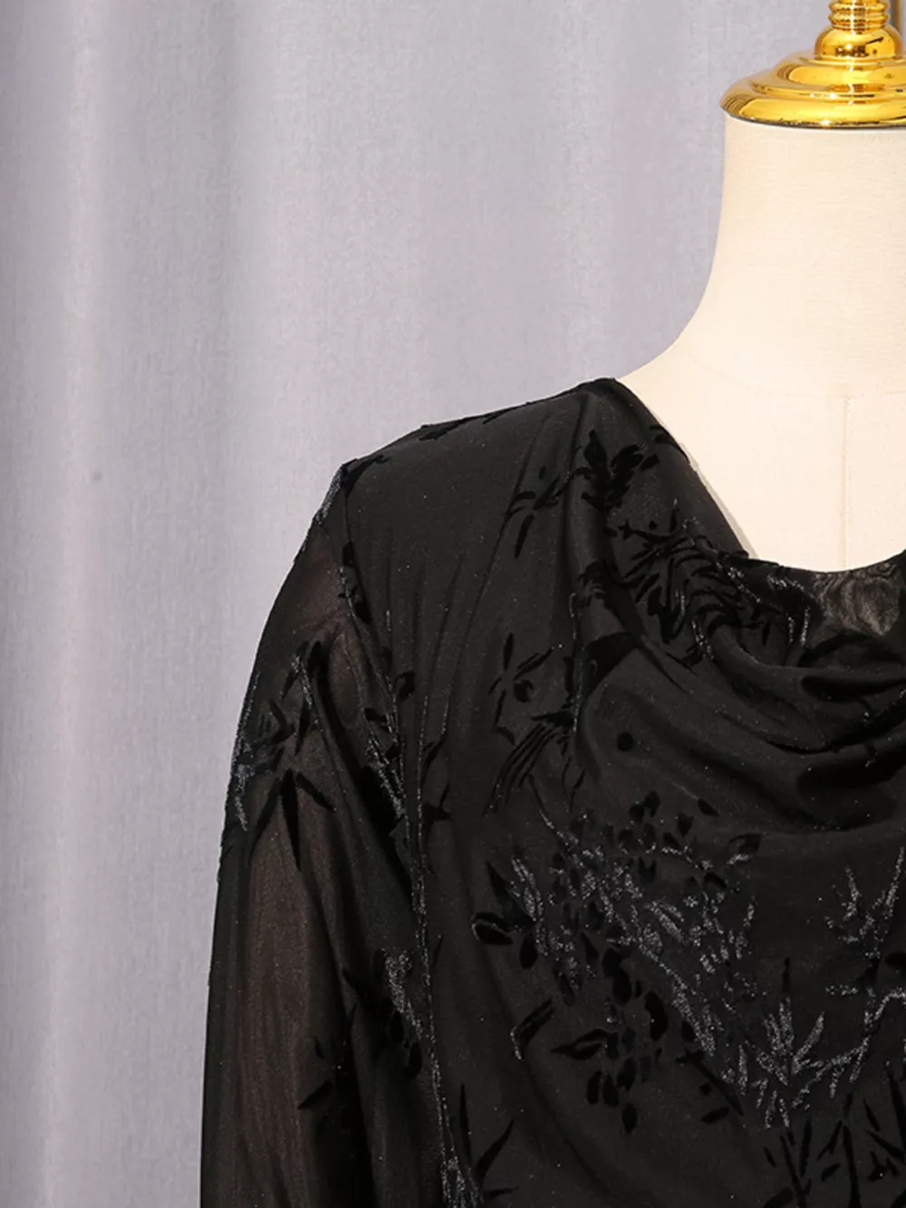 Ruched Long Sleeve Mini Dress, image 11