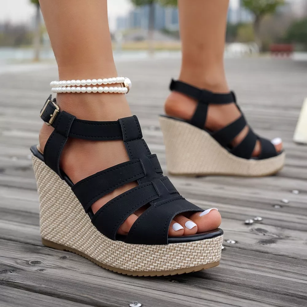 Open Toe Wedge Sandals, image 8