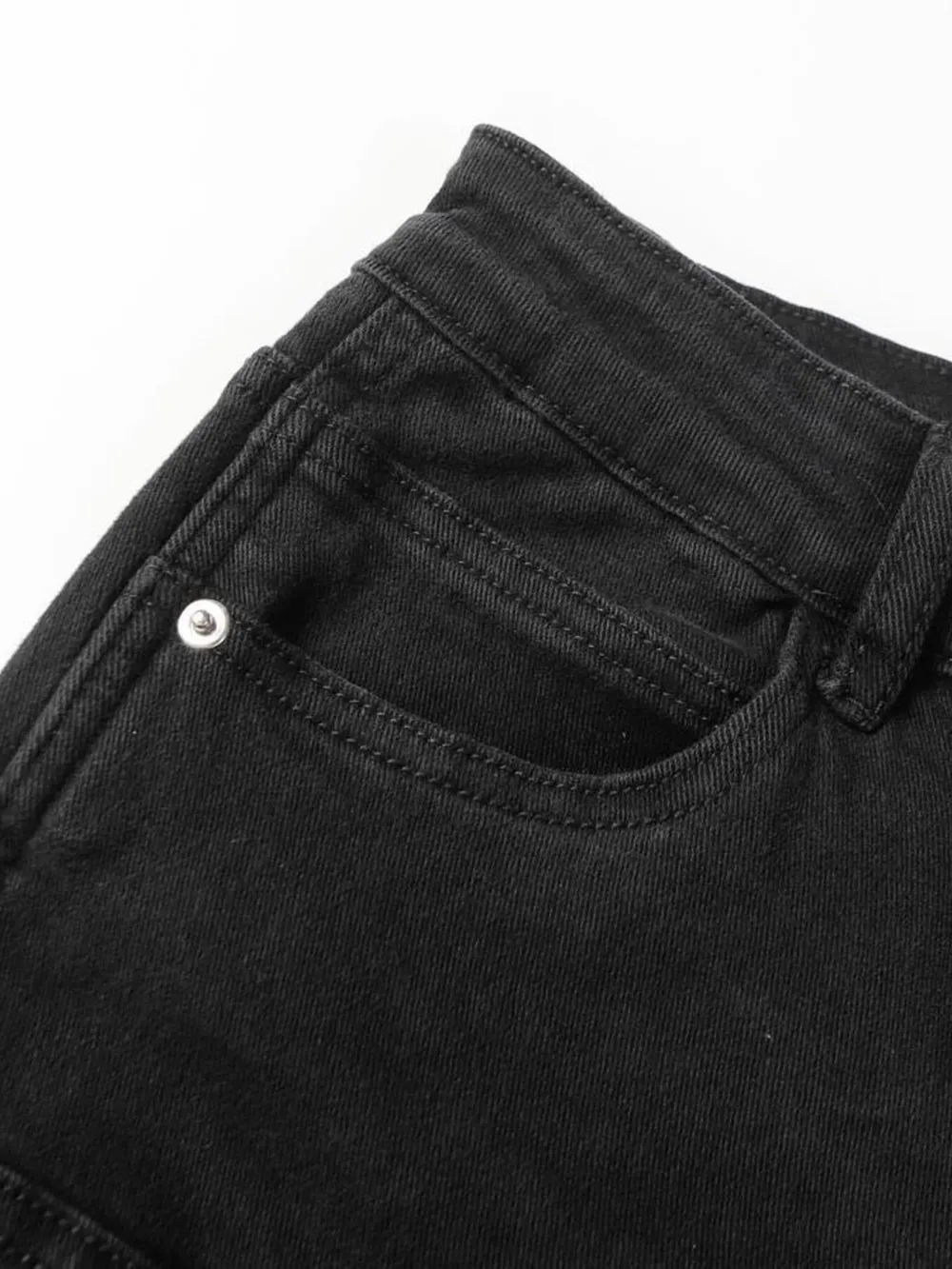 Men's High Waist Straight Leg Cargo Jeans, image 7