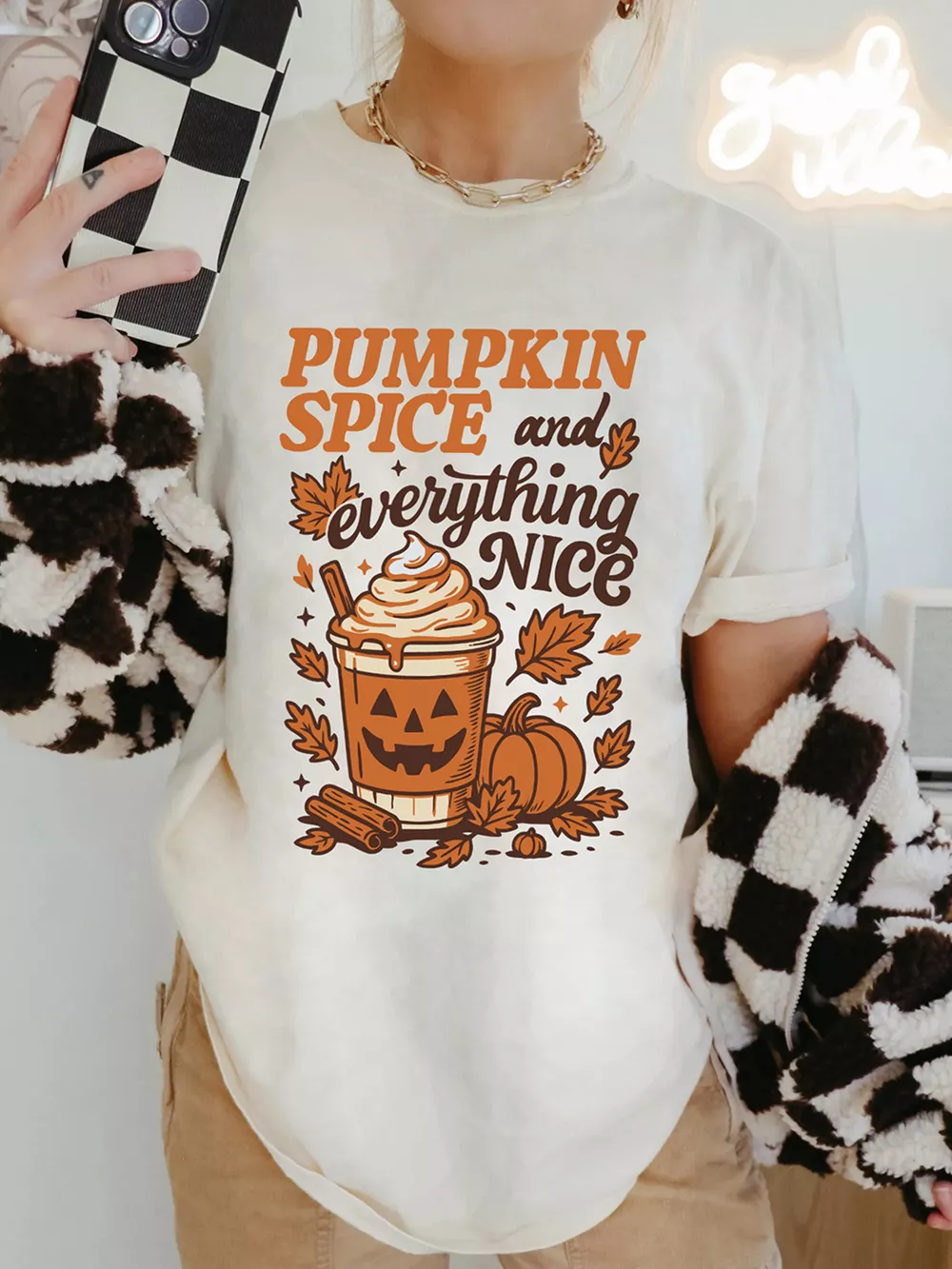Fall Vibe Thanksgiving Graphic T Shirt, image 4
