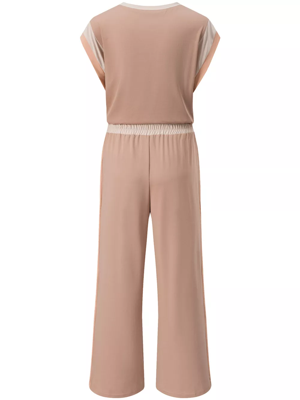 Color Block Detail Casual Two-piece Set, image 4
