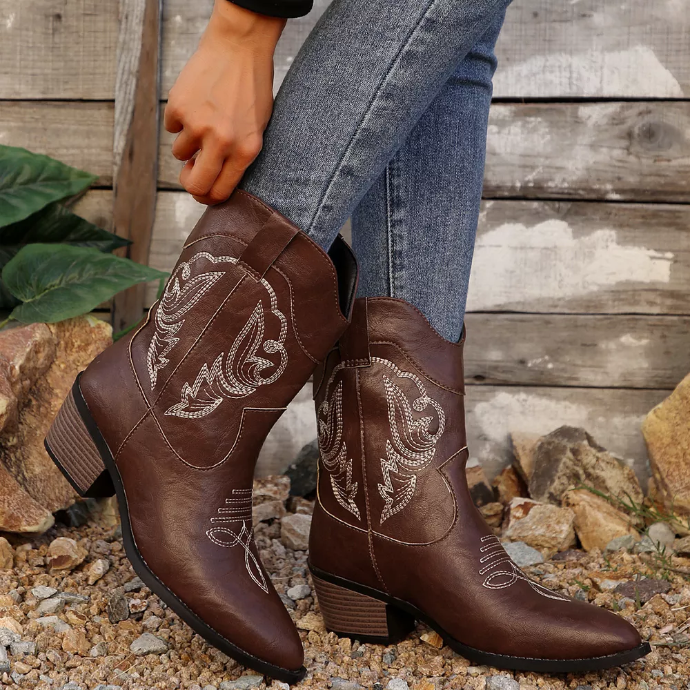 Western Cowboy Boots with Embroidered Design, image 10