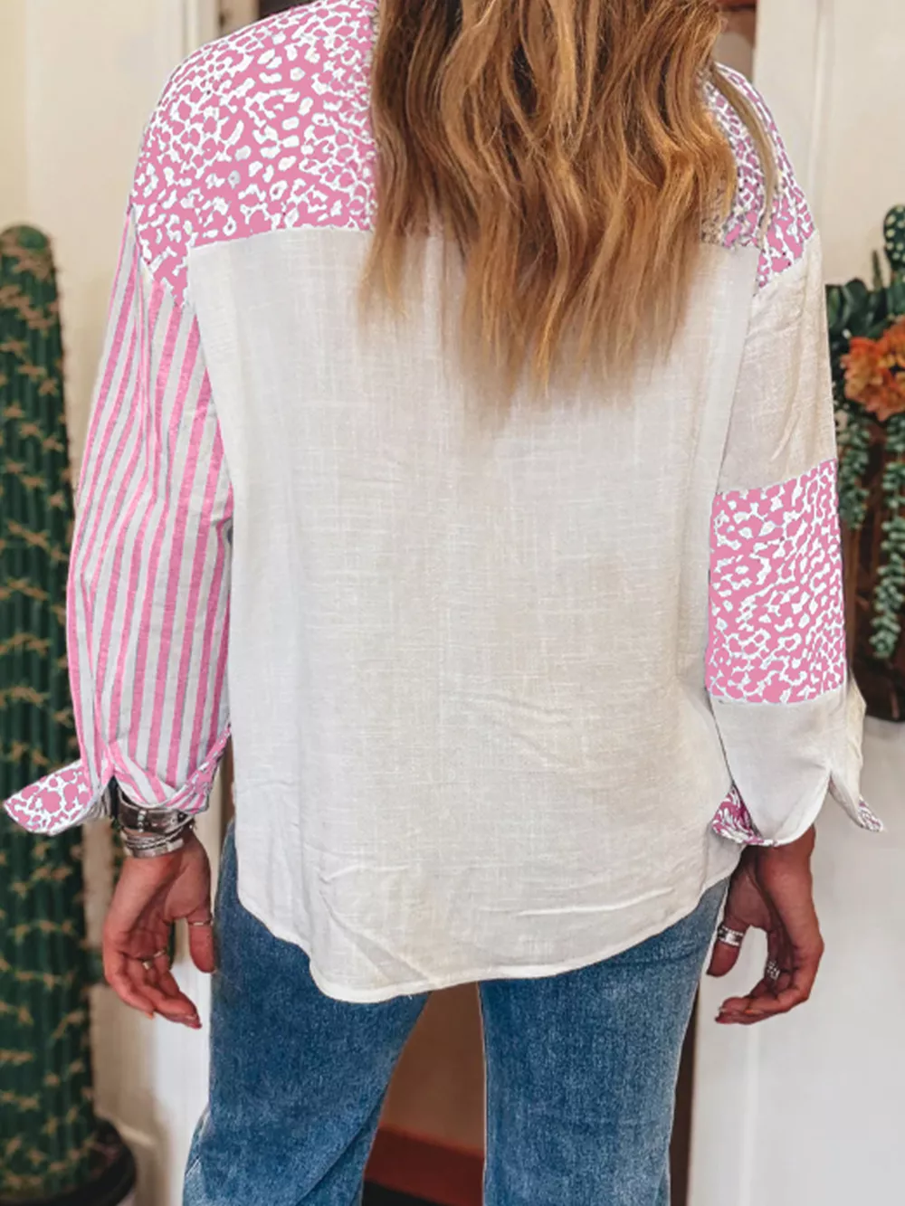 Leopard Striped Western Casual Shirt, image 12