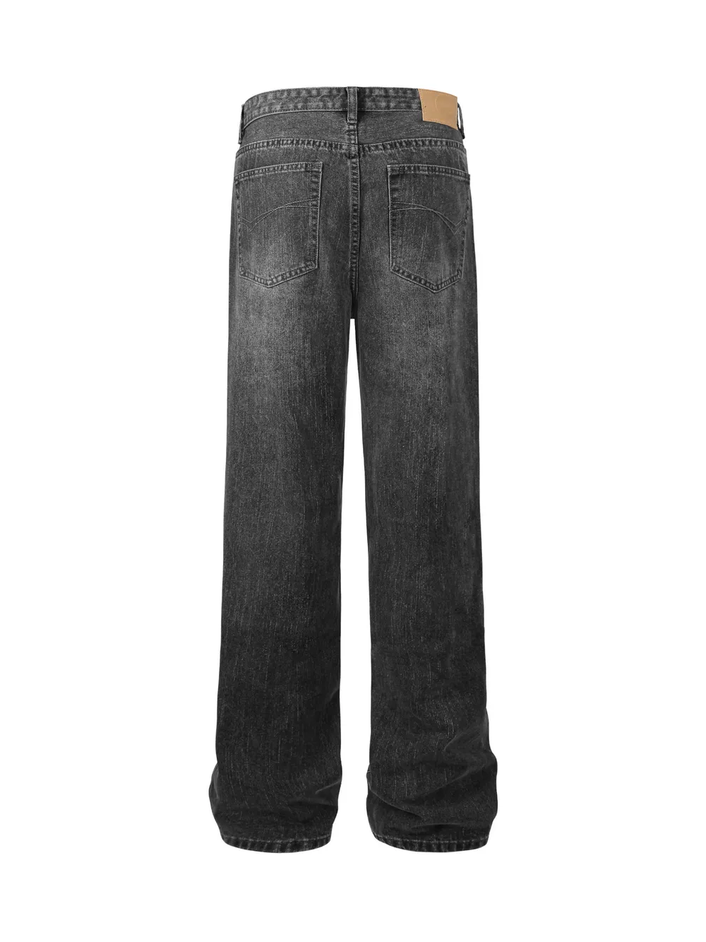 Men's Washed Wide Leg Jeans, image 3