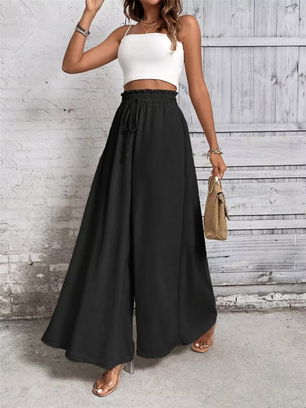 Frill Wide Leg Pants, image 8