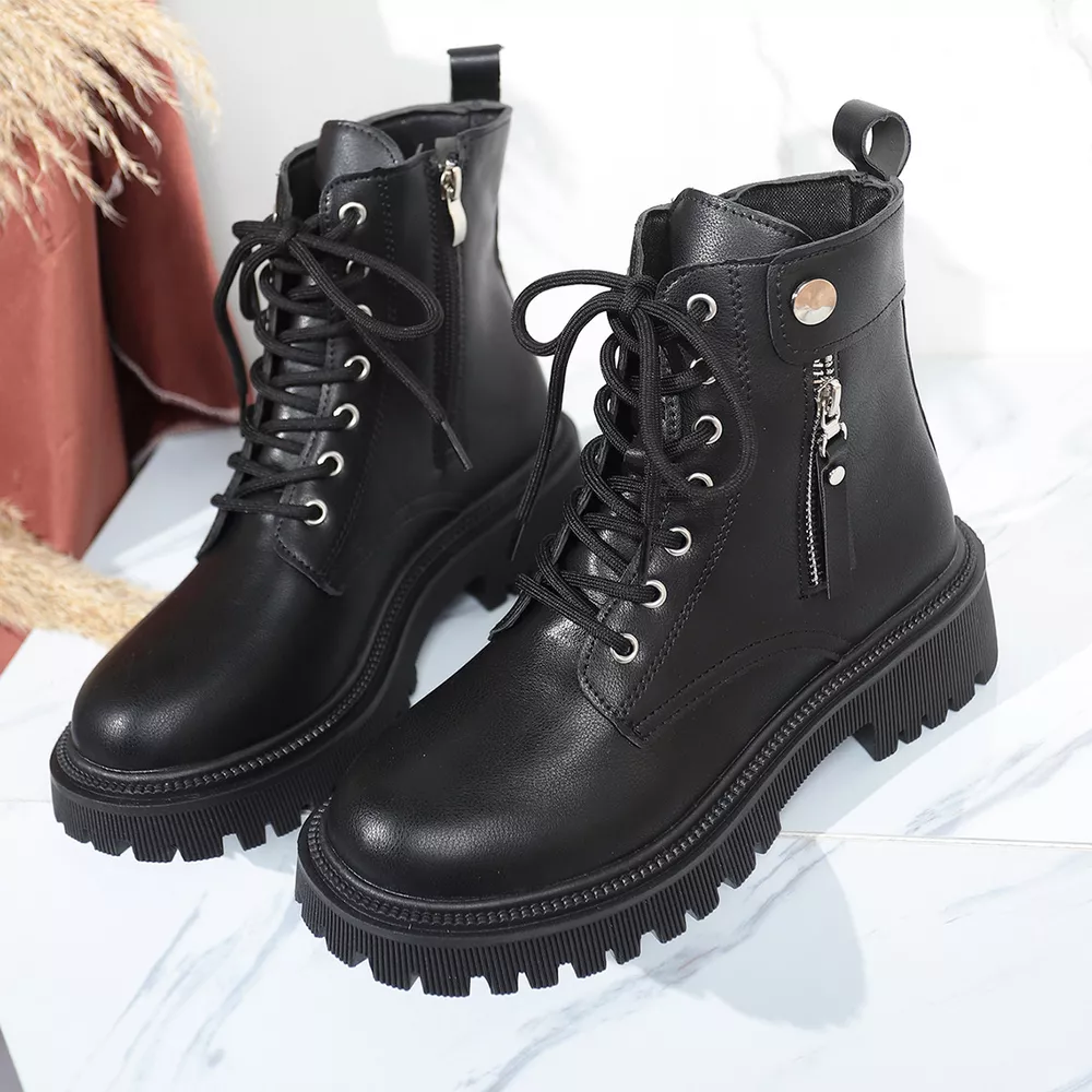 Round Toe Block Heels Boots, image 5