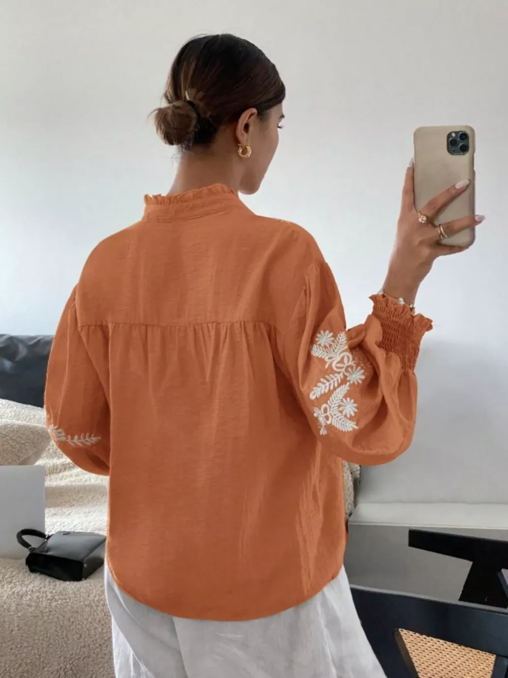 Embroidered Long Sleeve Blouse, image 25
