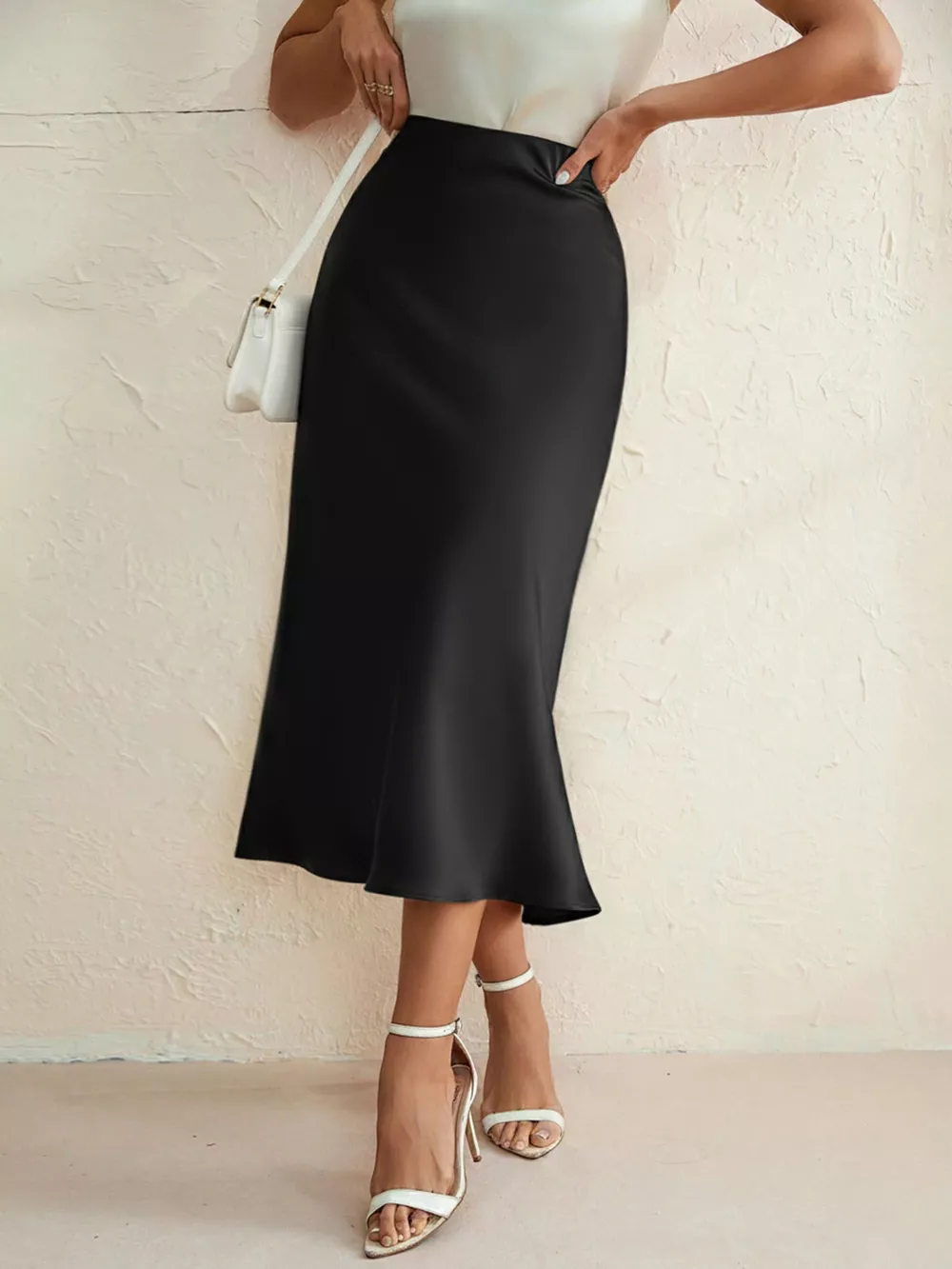 High Waist Midi Skirt, image 7