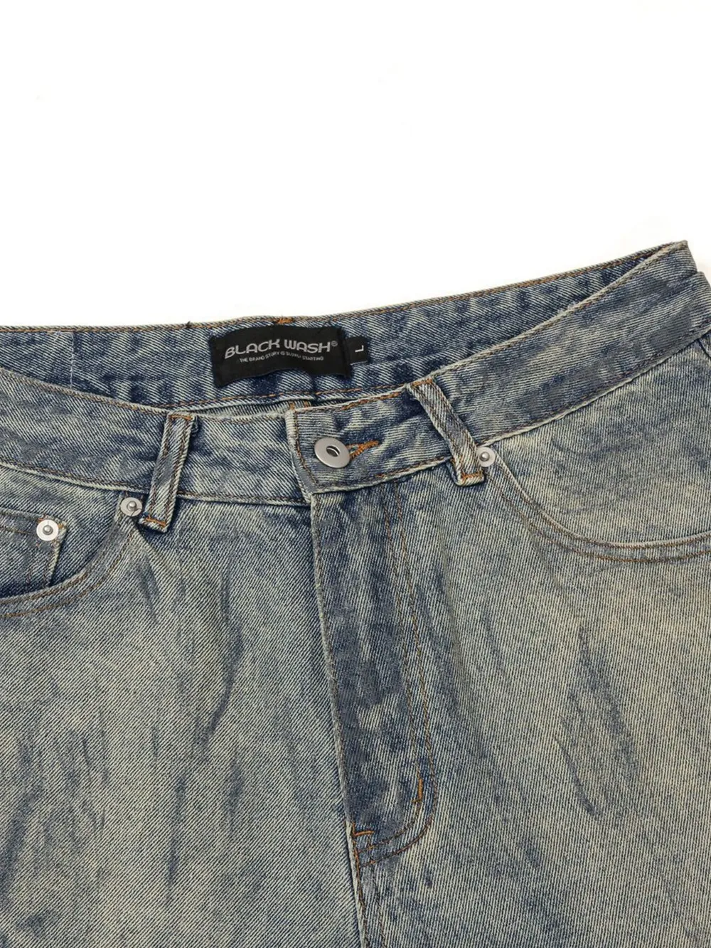 Men's Vintage Washed Wide Leg Jeans, image 7