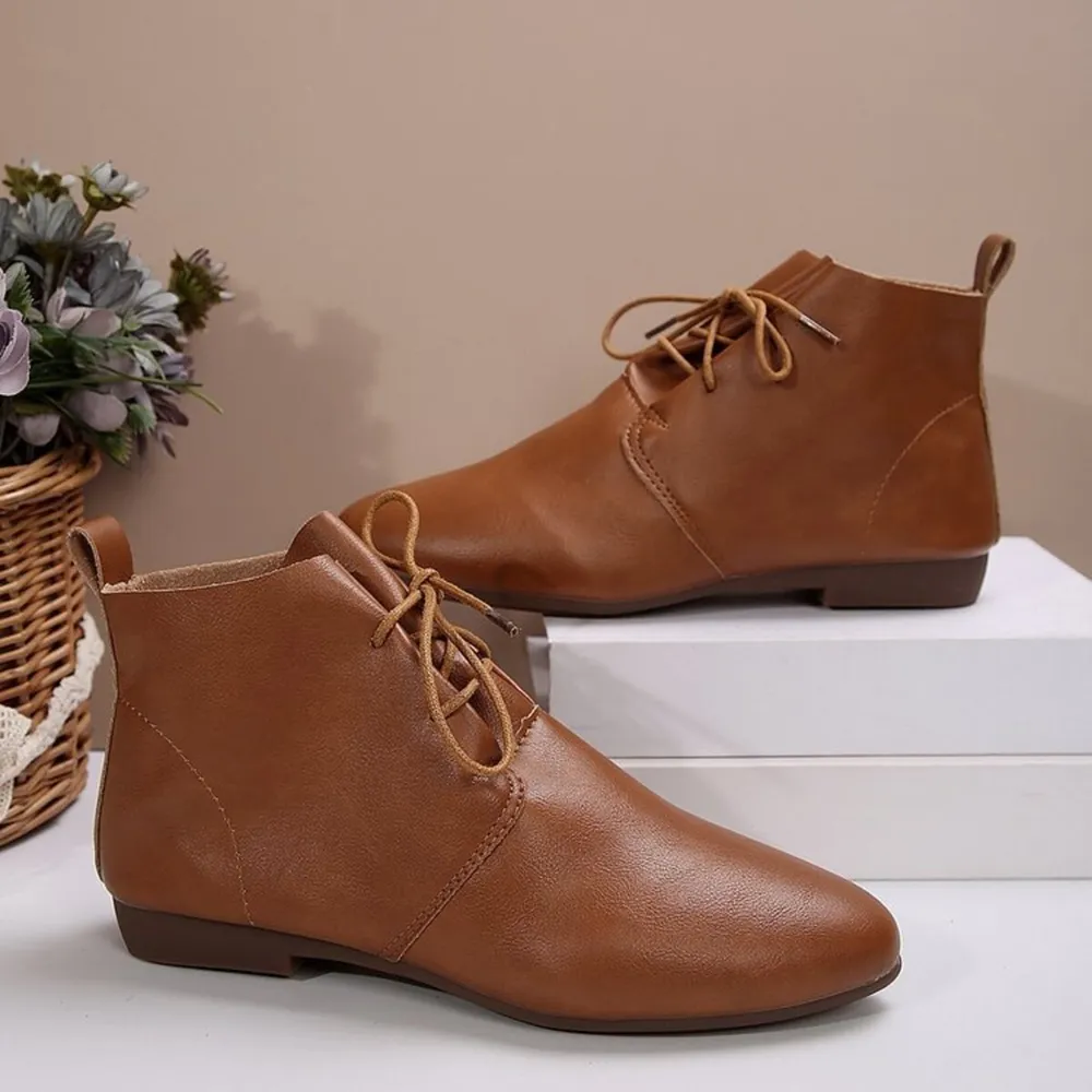 Point Toe Lace Up Boots, image 10