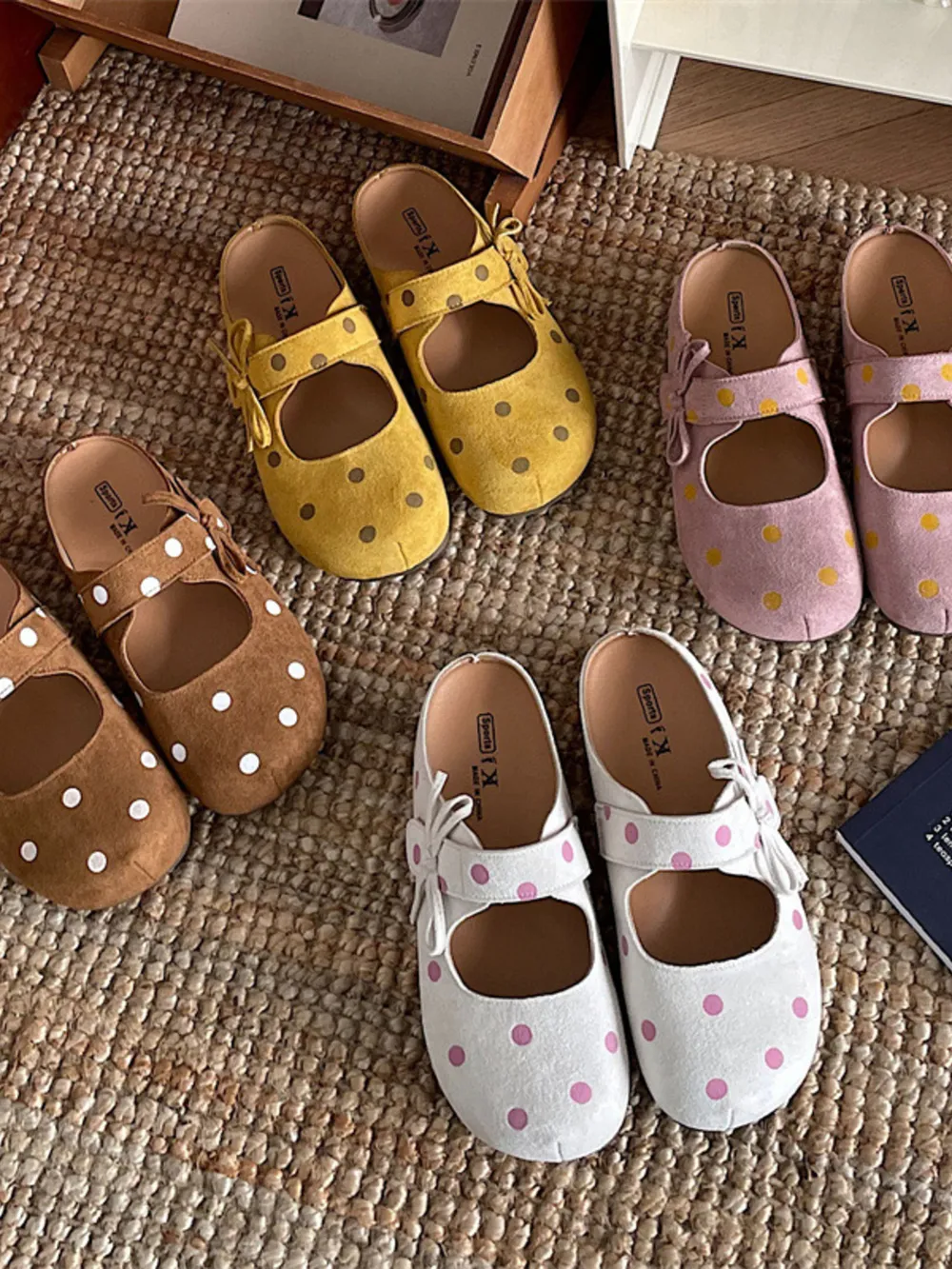 Polka Dot Round Toe Slip-Ons, image 2