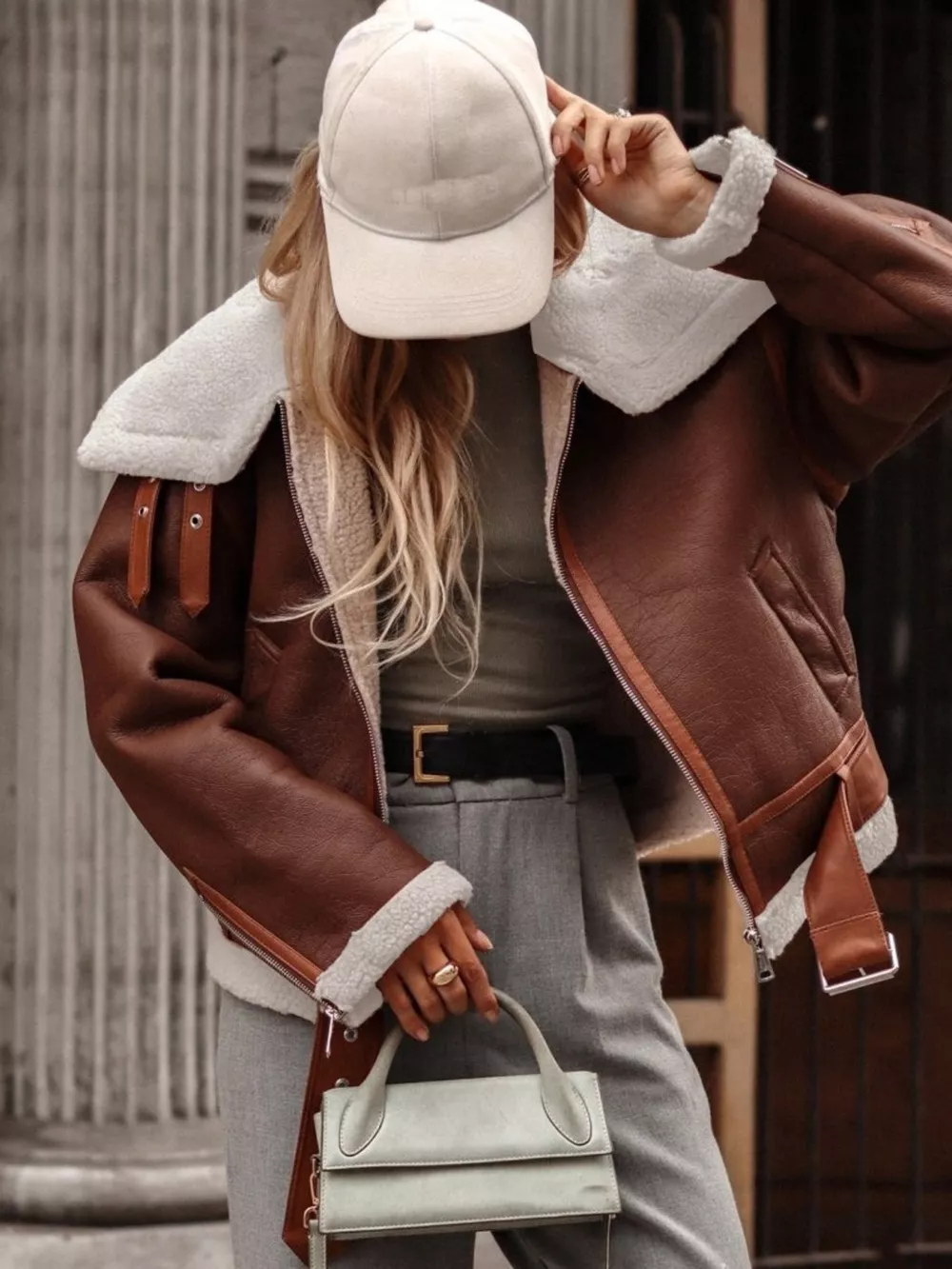 Shearling Lined Zip Up Jacket, image 2