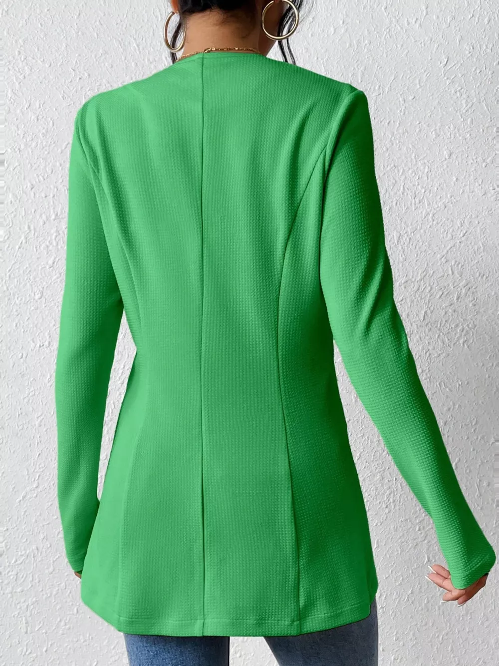Single-Button Long Sleeve Blazer, image 11