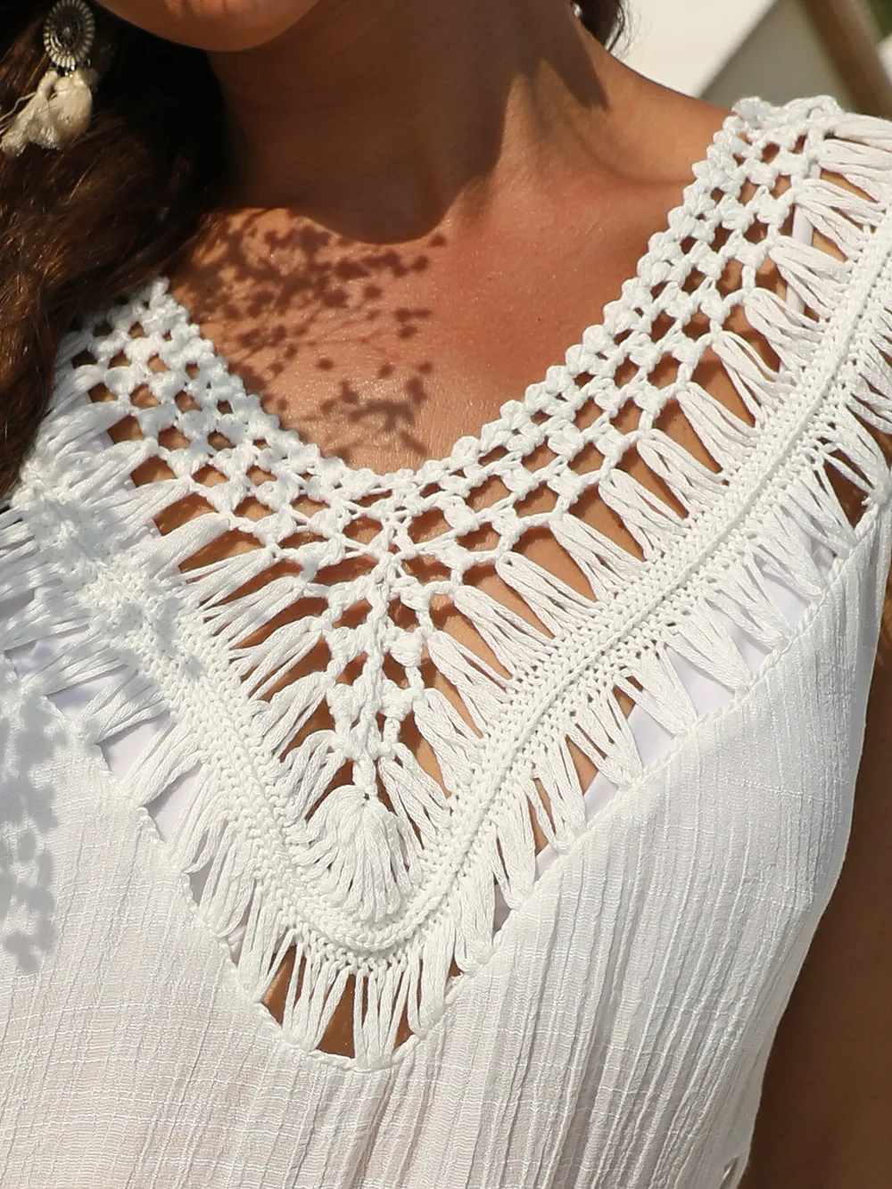 Crochet Detail Beach Cover Up Dress, image 22