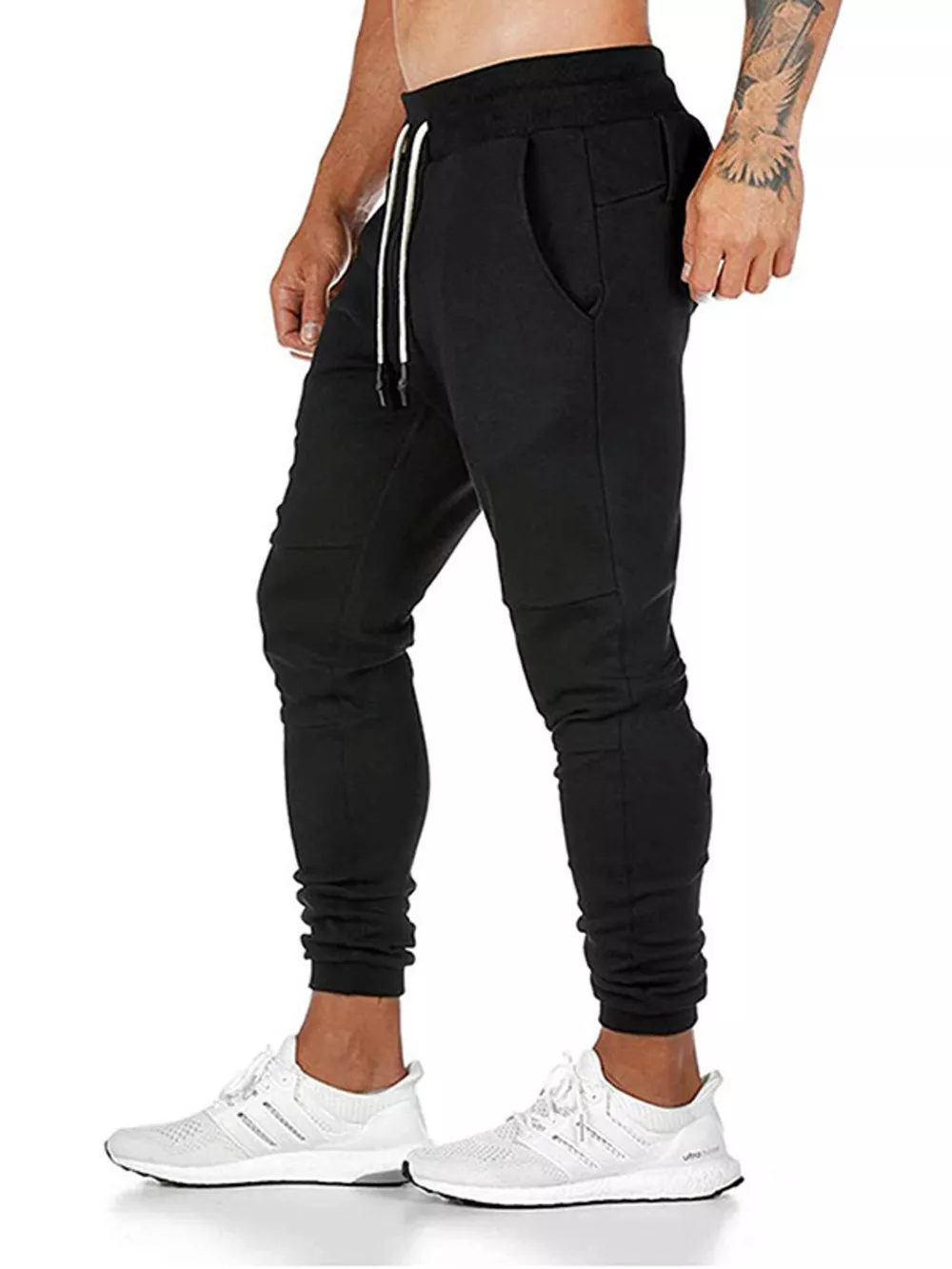 Men's Drawstring Slim Fit Joggers, image 2