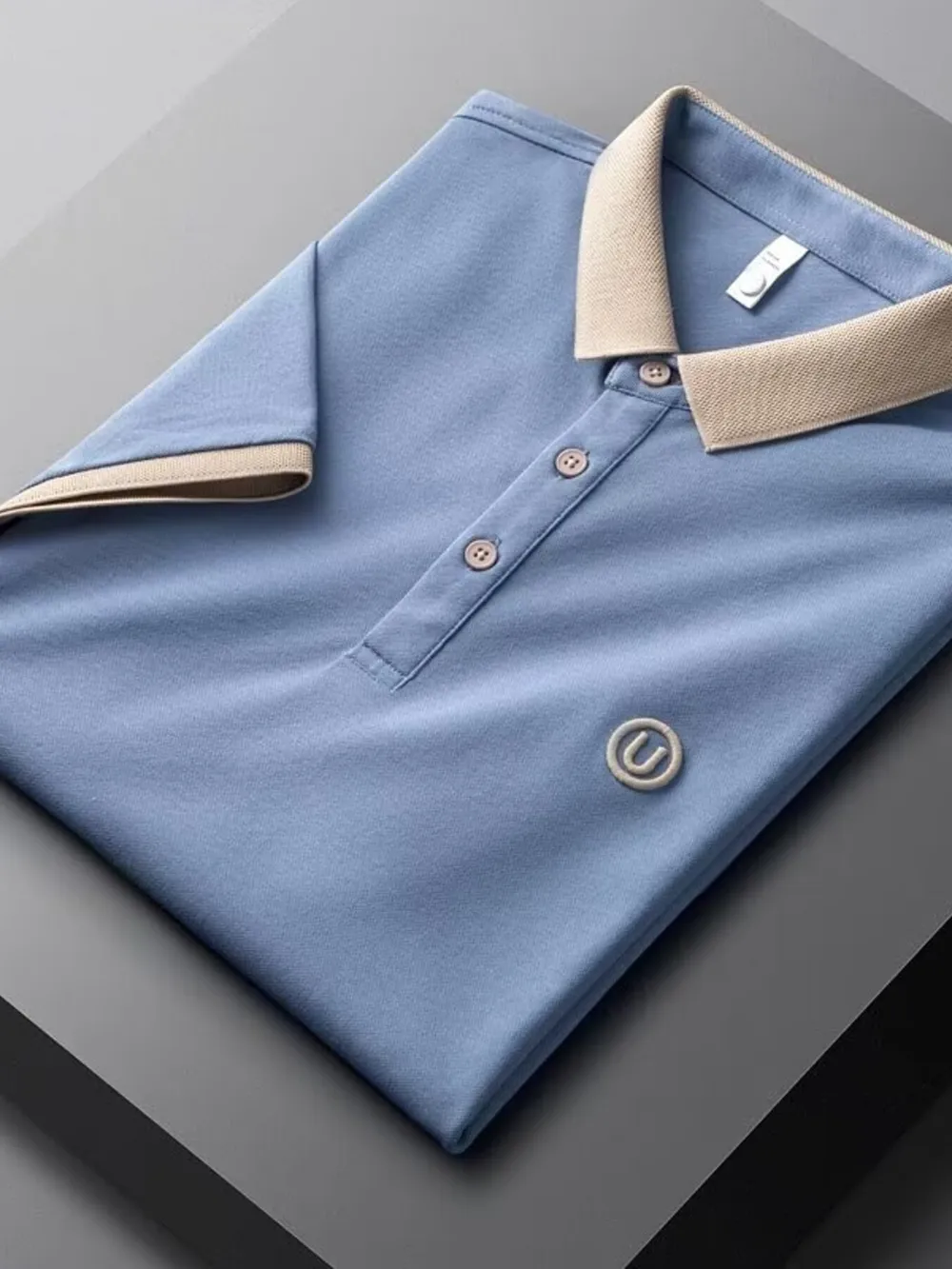 Men's Classic Contrast Short Sleeve Collar Polo Shirt, image 8
