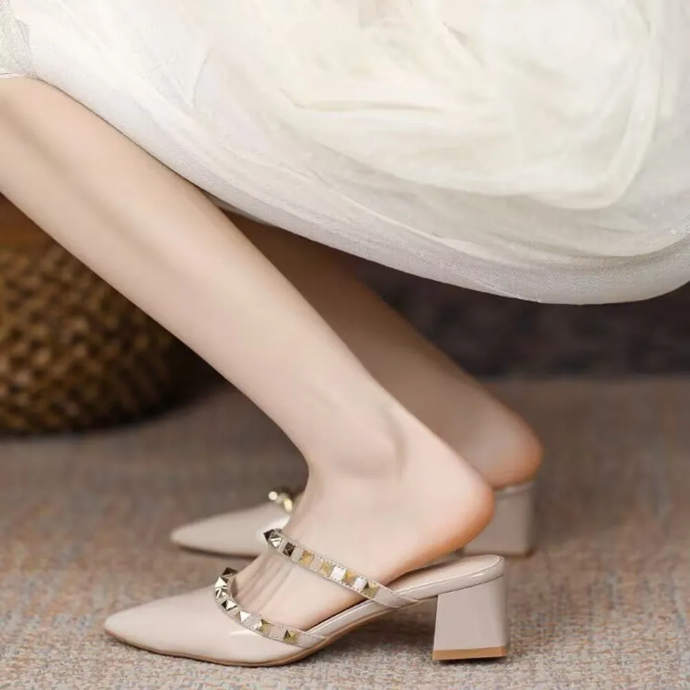 Point Toe Block Heels Sandals, image 2