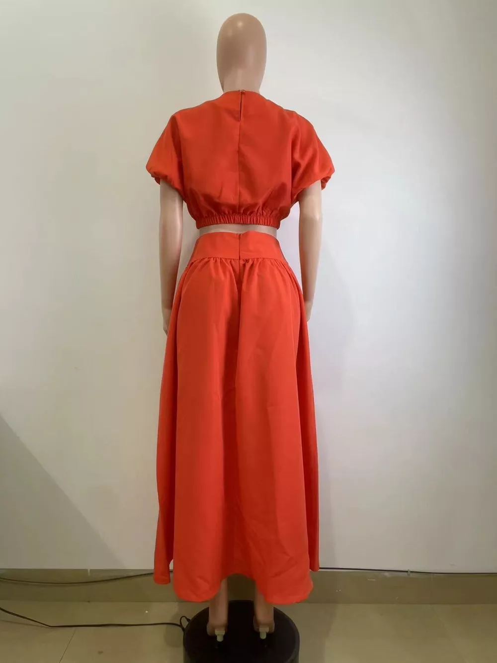 Short Sleeve Crop Top and Skirt Set, image 5