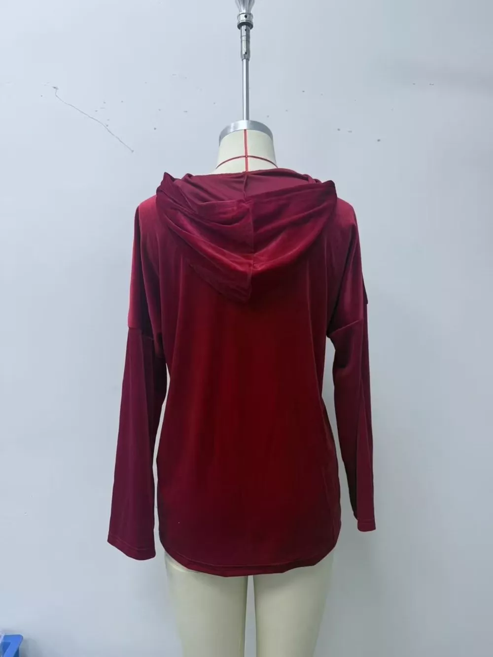 Velvet Front Pockets Hoodie, image 6