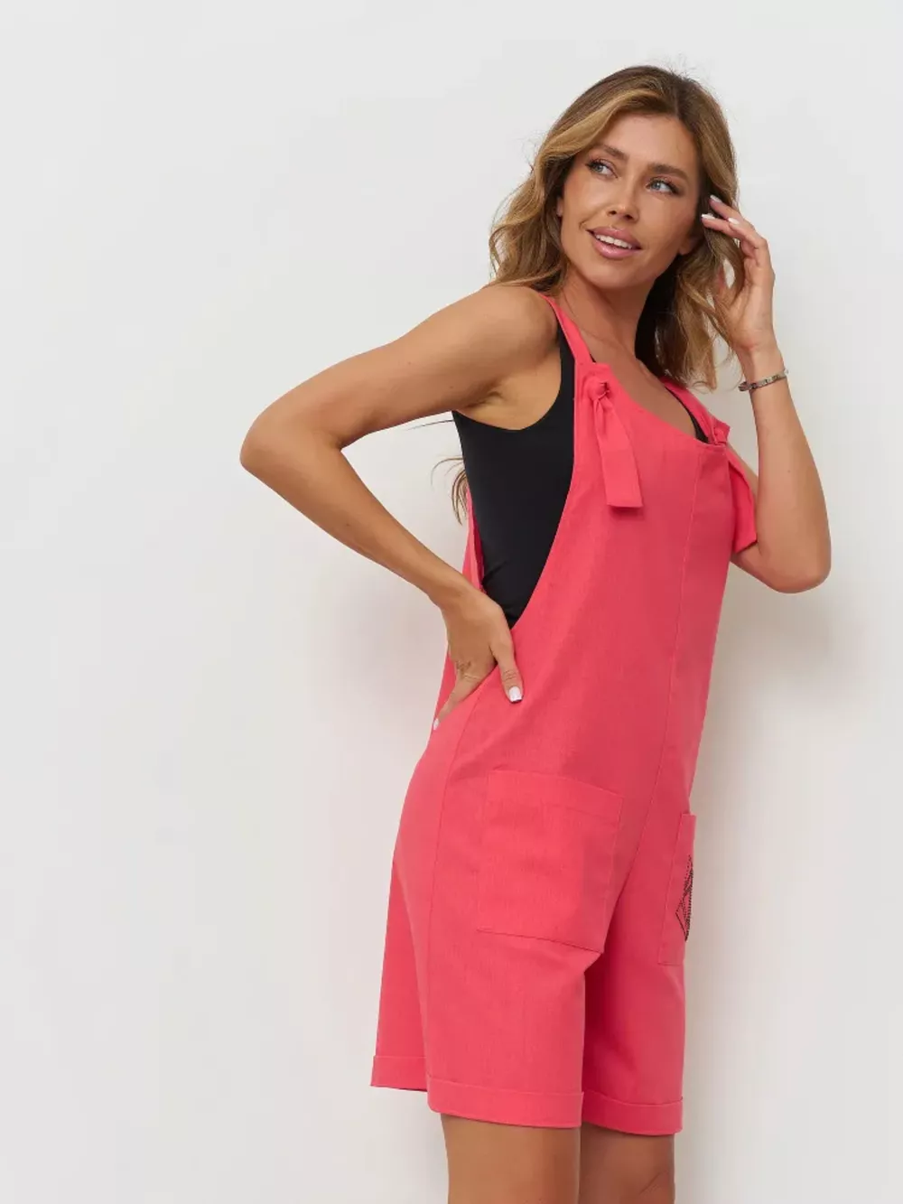 Sleeveless Tie-Strap Romper, image 7