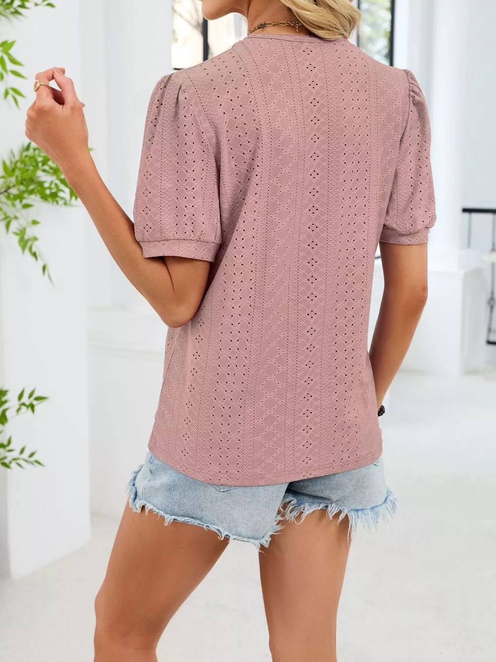 V-Neck Short Sleeve T-Shirt, image 21