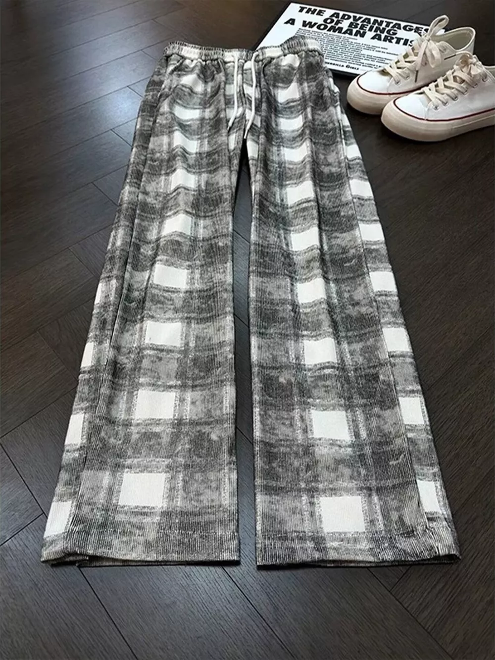 Men's Plaid Wide-Leg Pants, image 4
