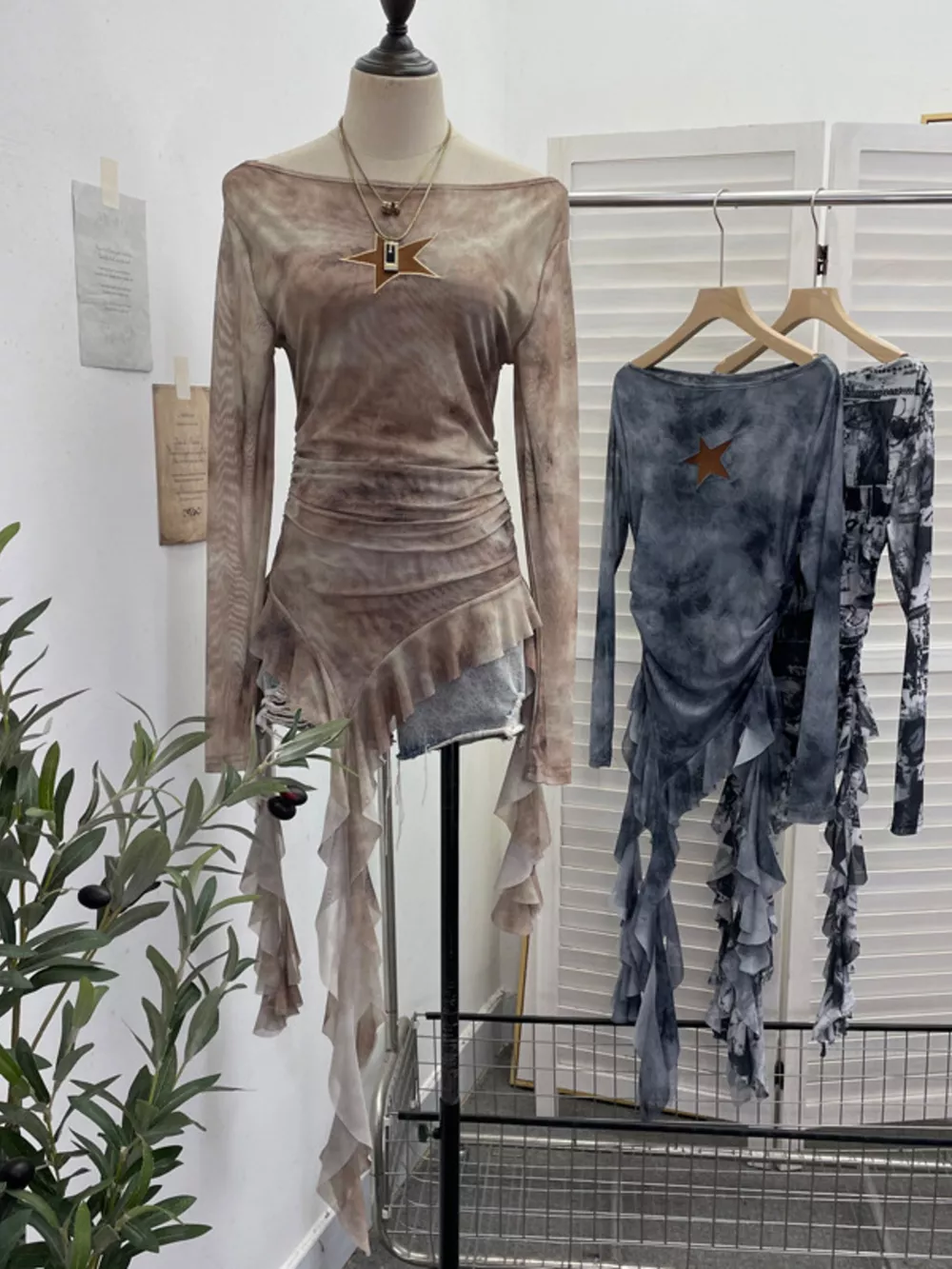 Off-Shoulder Ruffle Hem Top, image 15