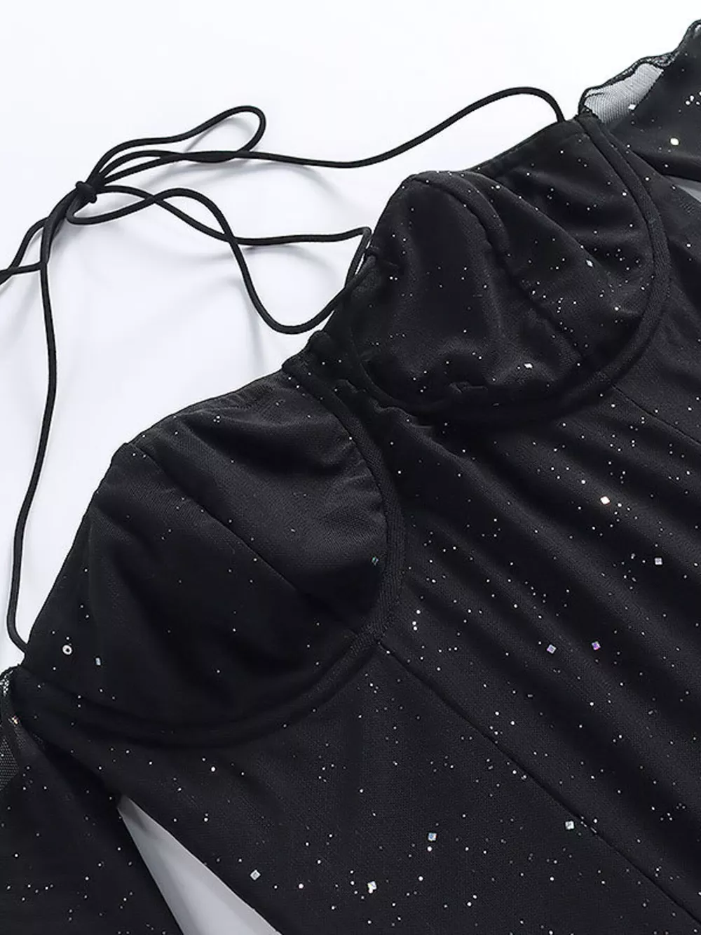 Glitter Mini Dress with Sleeves, image 15