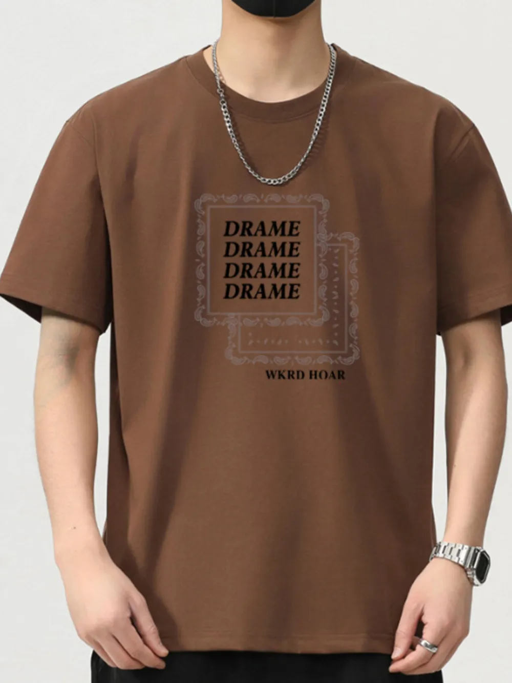 Men's Plus Size Round Neck Short Sleeve T-Shirt, image 4