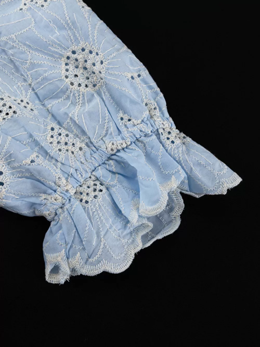 Embroidered Flounce Sleeve Blouse, image 9