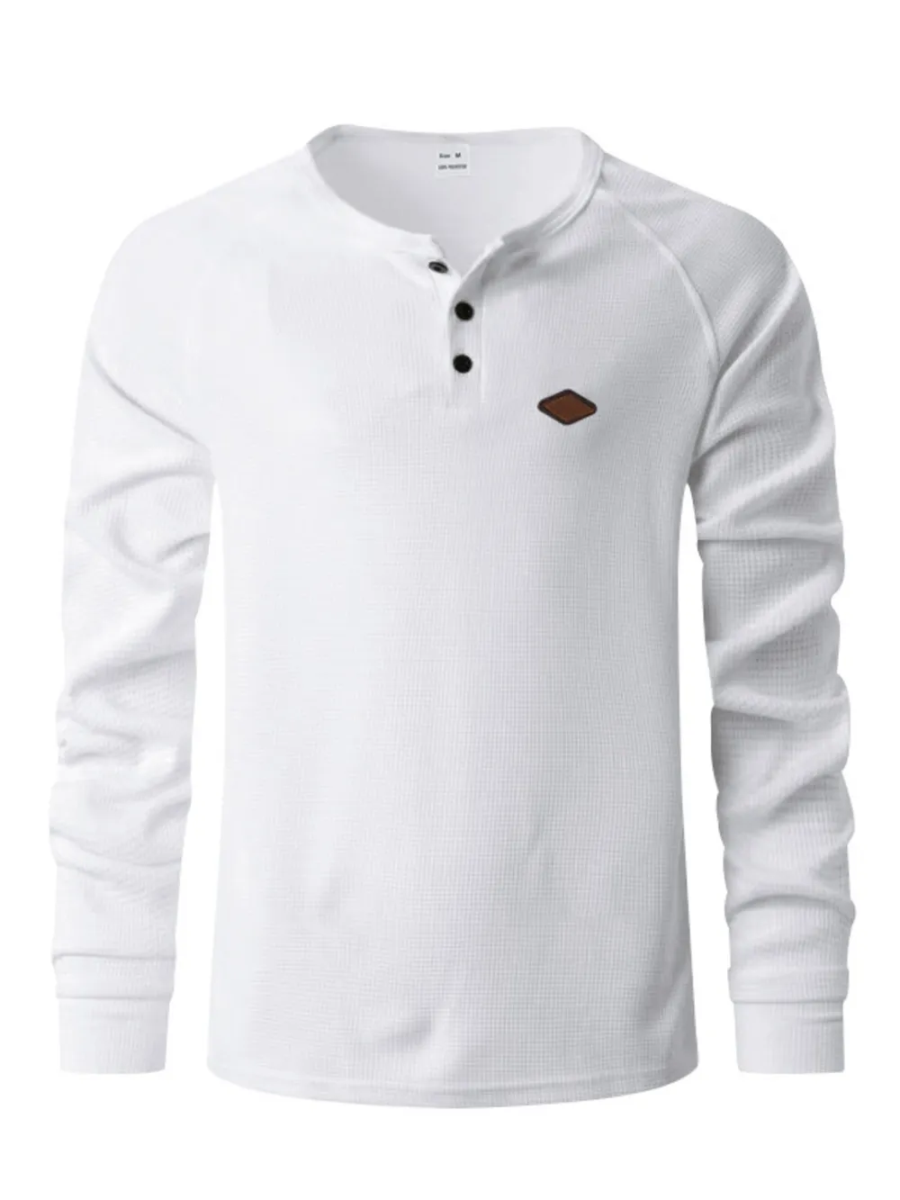 Men's Full Size Button Detail Long Sleeve T-Shirt Plus Size, image 10
