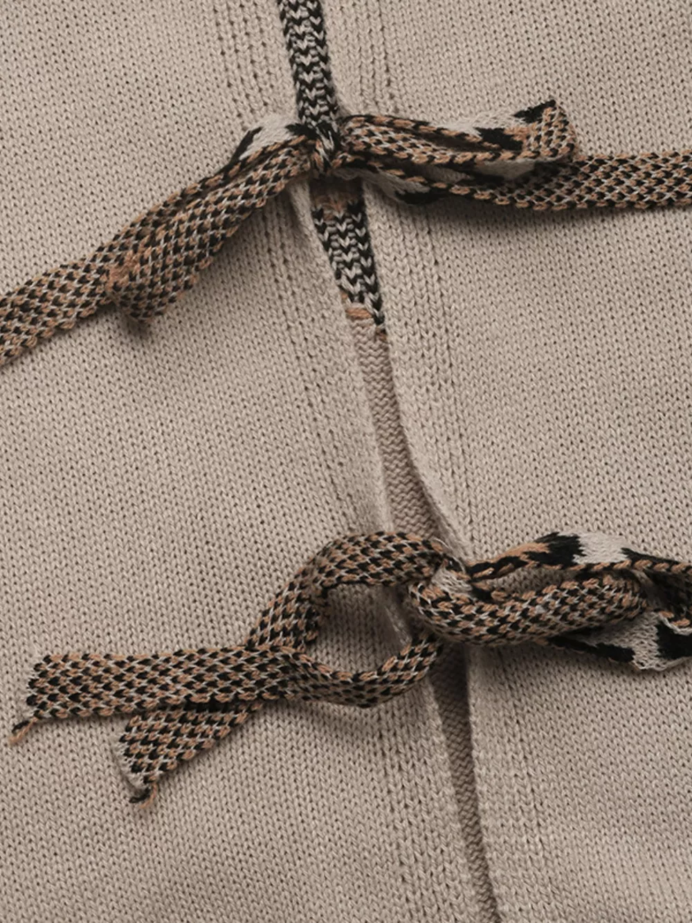 Leopard Heart Back Tie-Front Knit Cardigan, image 7
