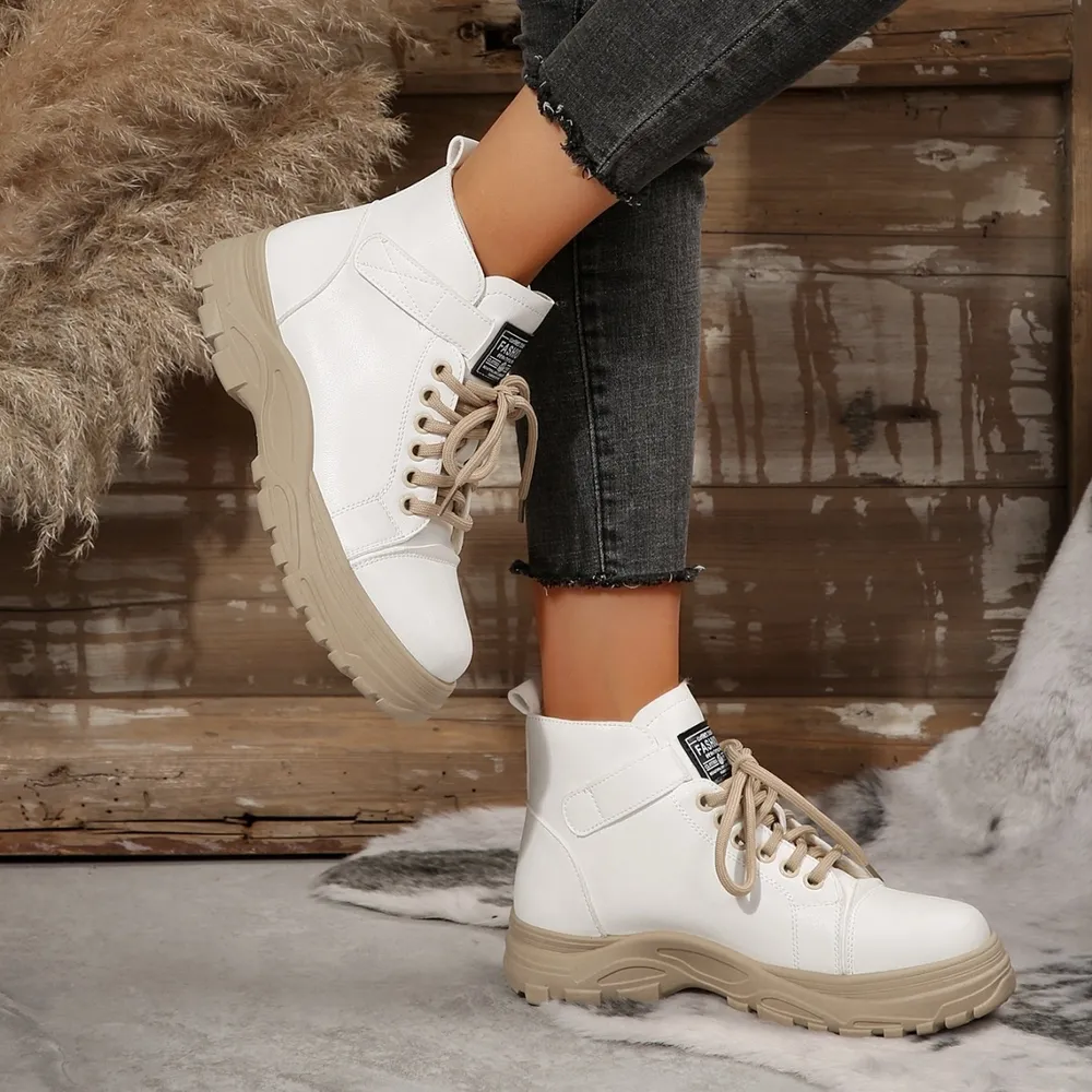 Lace Up Platform Combat Boots, image 3