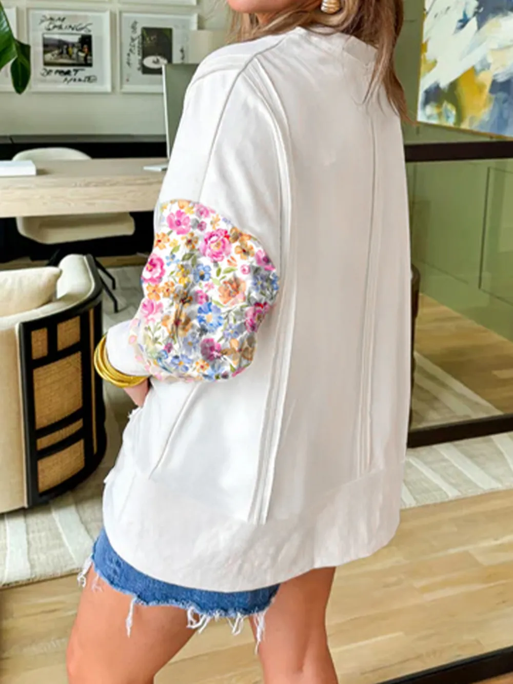 Floral Print Long Sleeve Sweatshirt, image 6