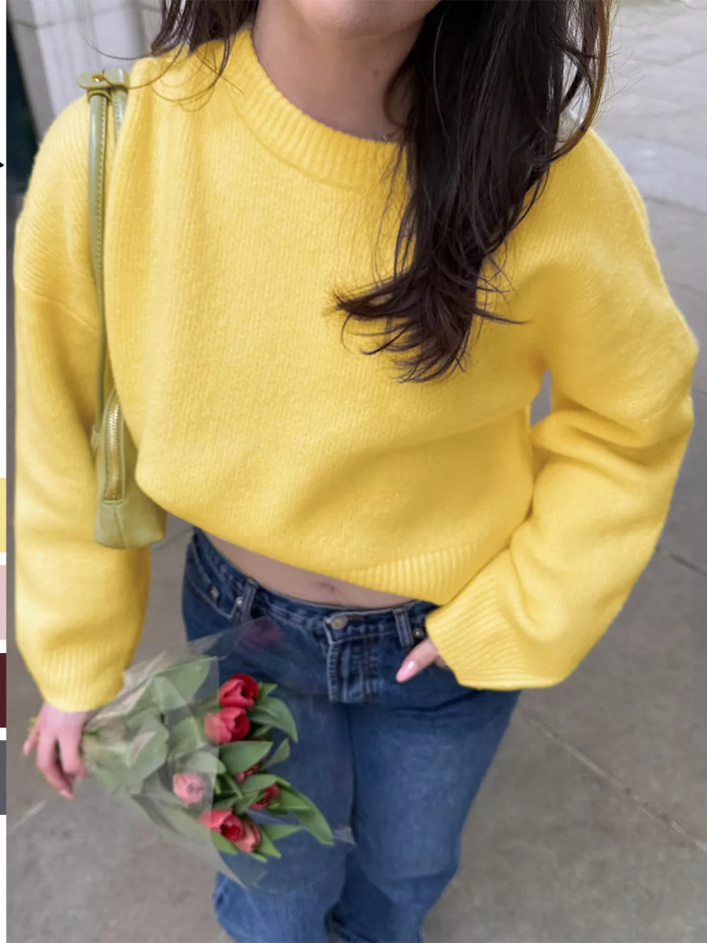 Ribbed Round Neck Dropped Shoulder Sweater, image 6