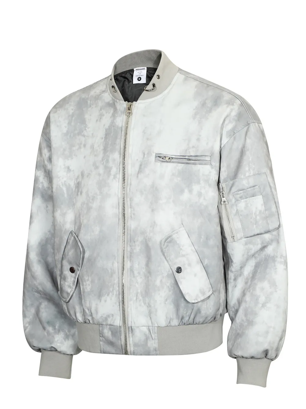 Men's Tie-Dye Zip-Up Bomber Jacket, image 3