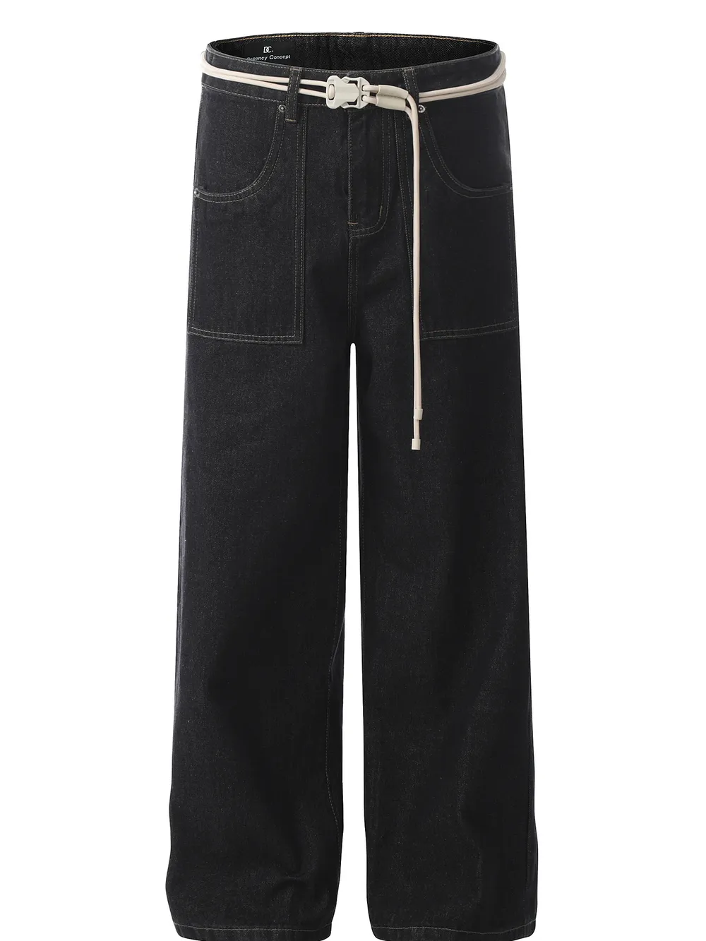 Men's High-Waisted Wide-Leg Jeans