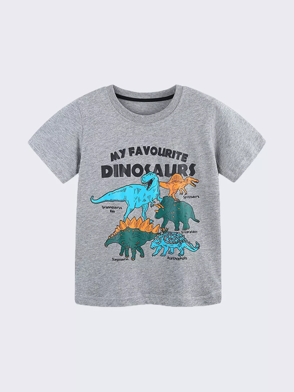 Children's Dinosaur Graphic Round Neck Tee, image 4