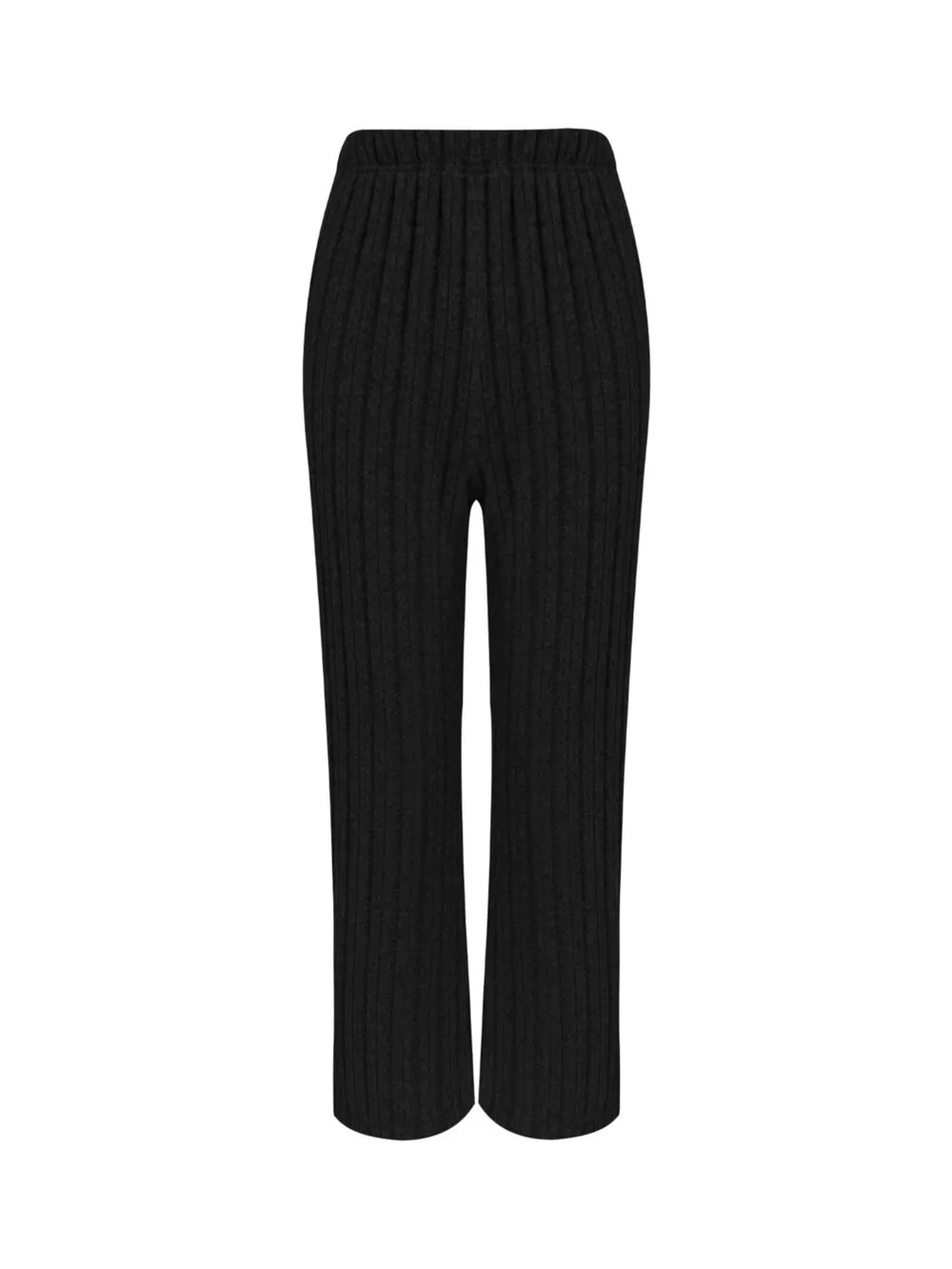 Plus Size Ribbed Knit Button-Front Top and Pants Set, image 6