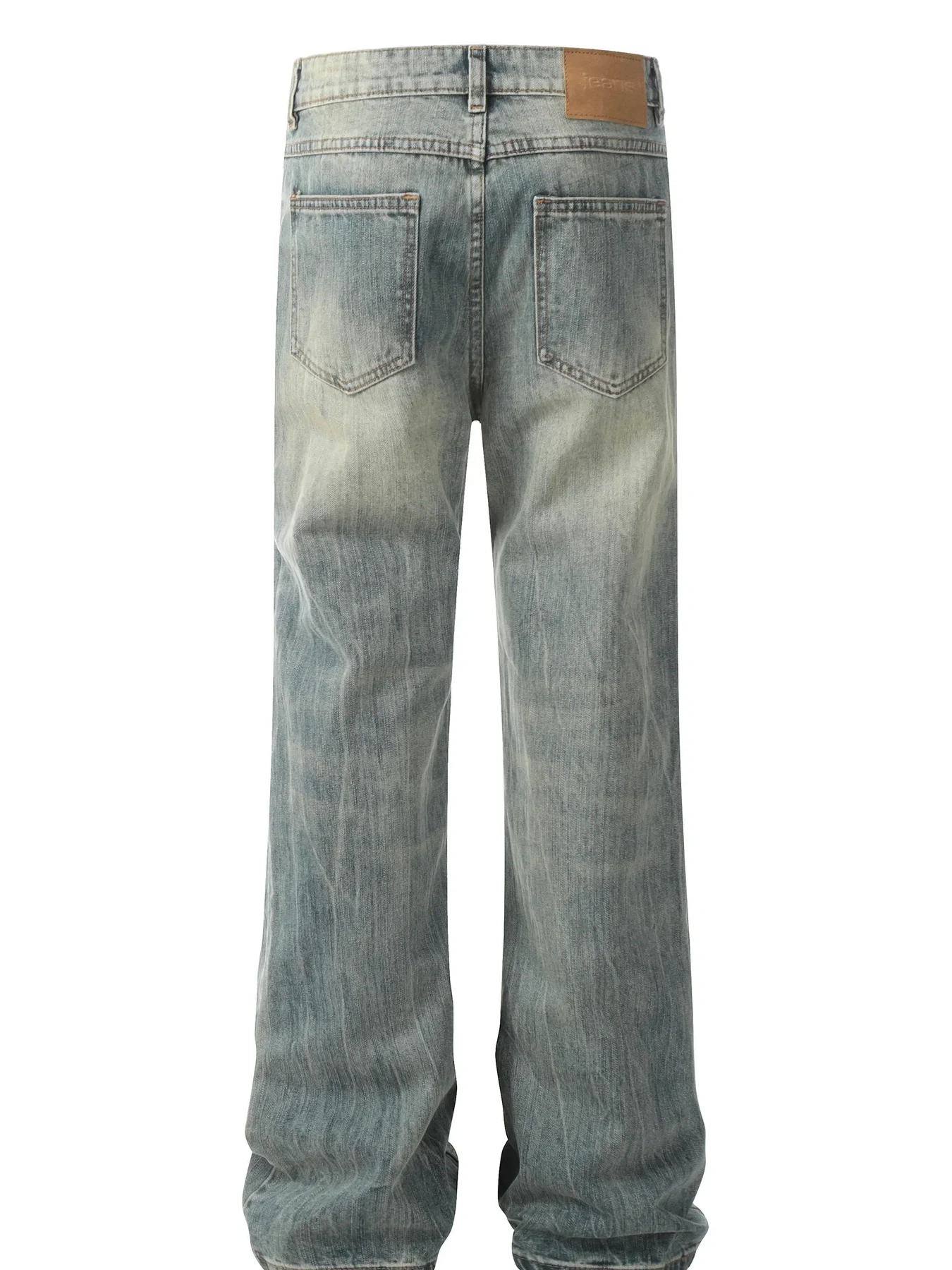 Men's Vintage Wash Straight Leg Jeans, image 3