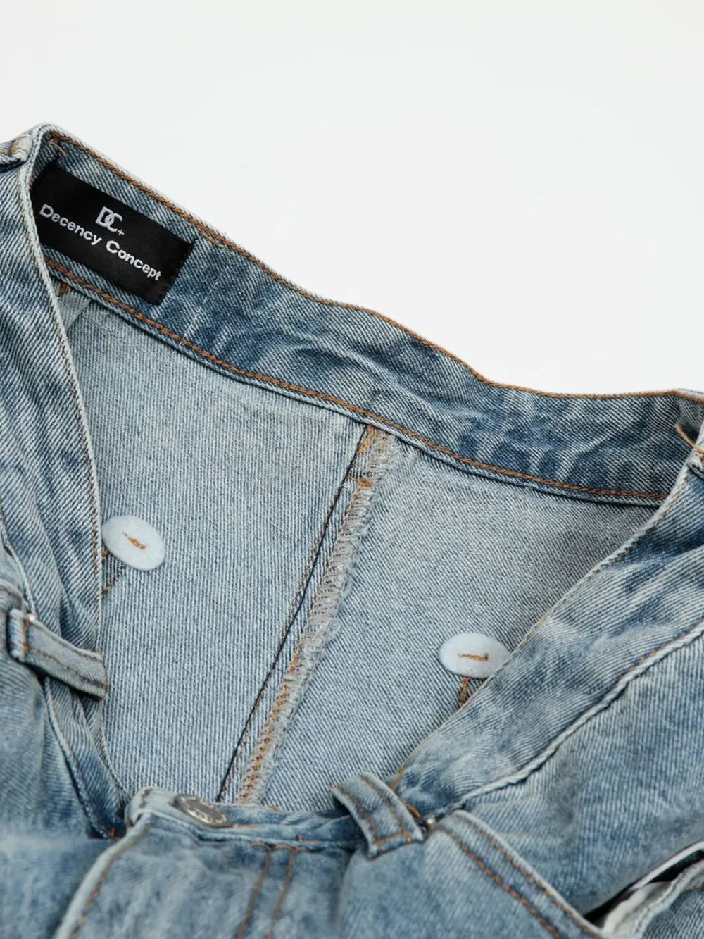 Men's Oversized Distressed Demin Shorts, image 7