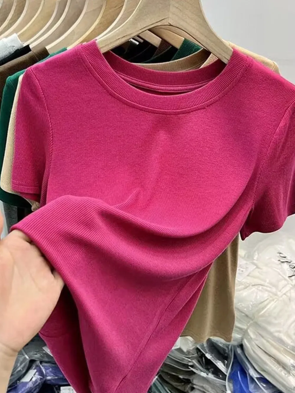 Crew Neck Short Sleeve T-Shirt, image 25