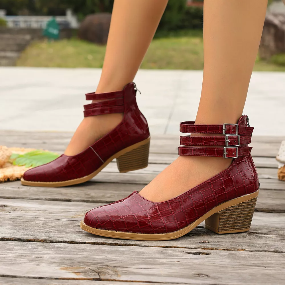 Point Toe Block Heels Pumps, image 14