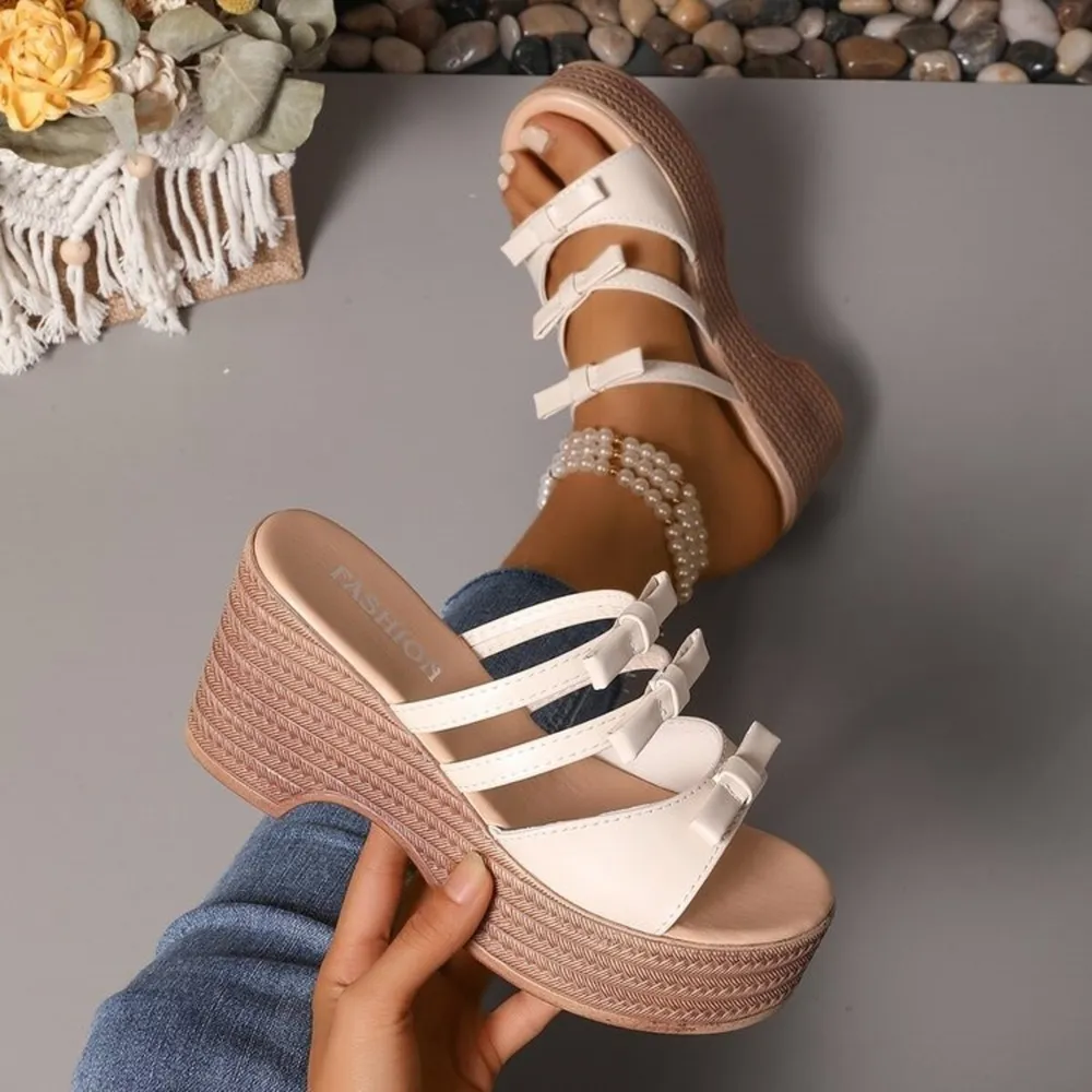 Strappy Platform Wedge Sandals, image 6