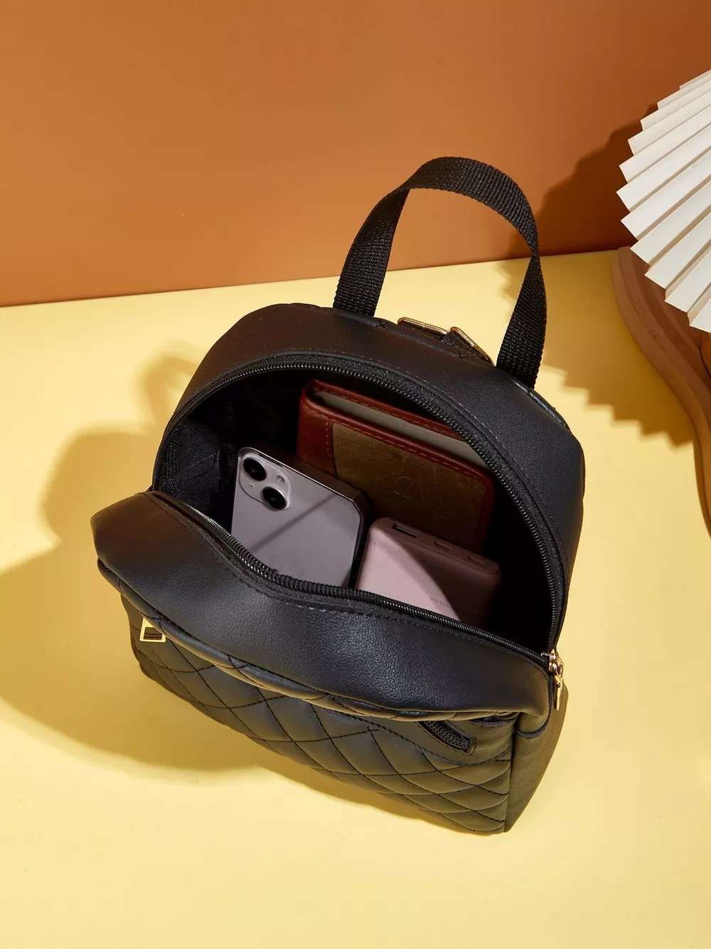 Quilted Lightweight Backpack Bag, image 3