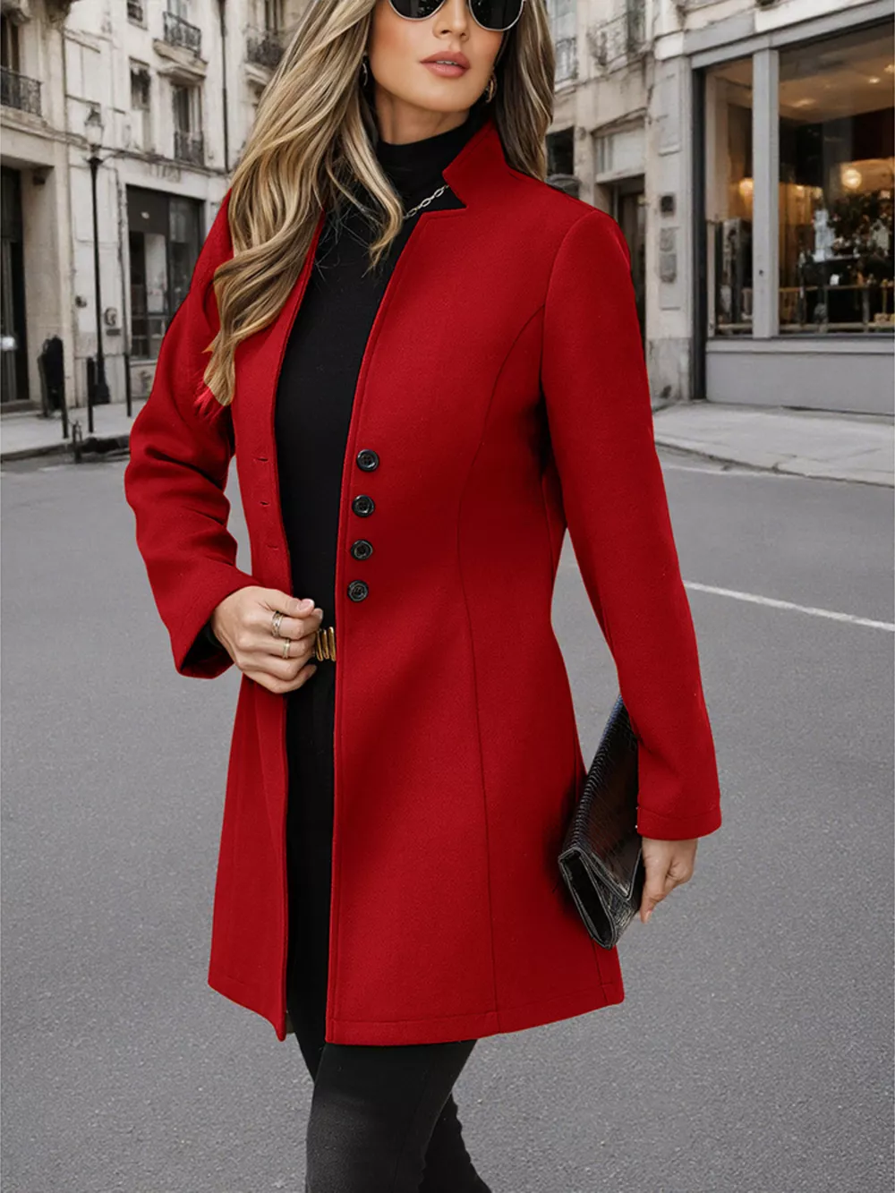 Button Up Long Sleeve Coat, image 23