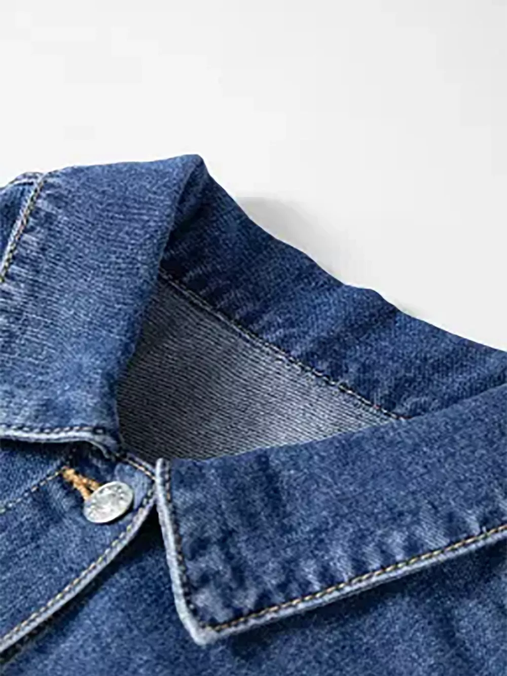 Raw Hem Two-Tone Denim Jacket, image 4