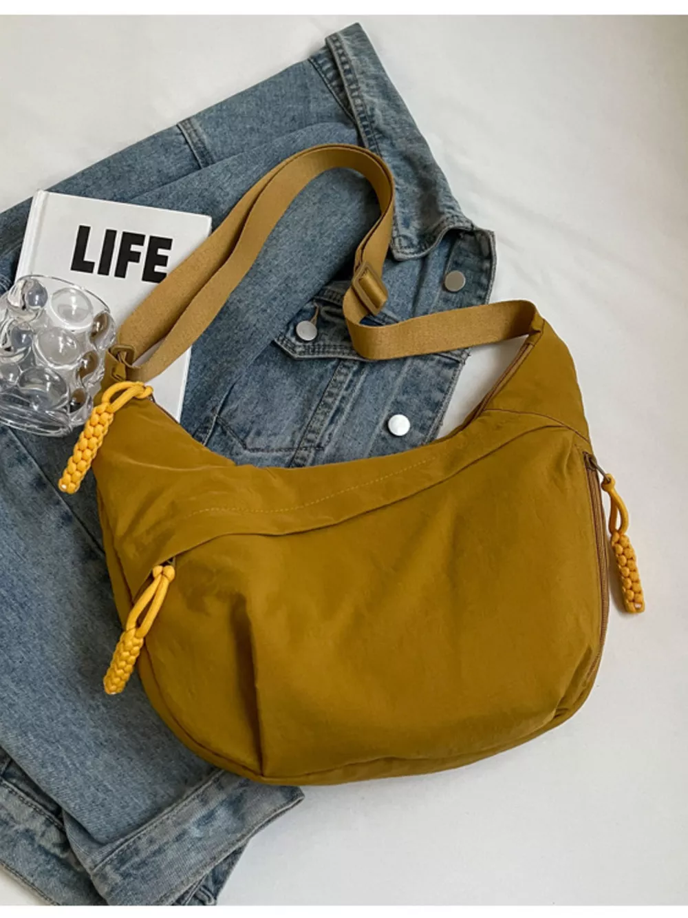 Casual Solid Color Lightweight Crossbody Bag, image 10