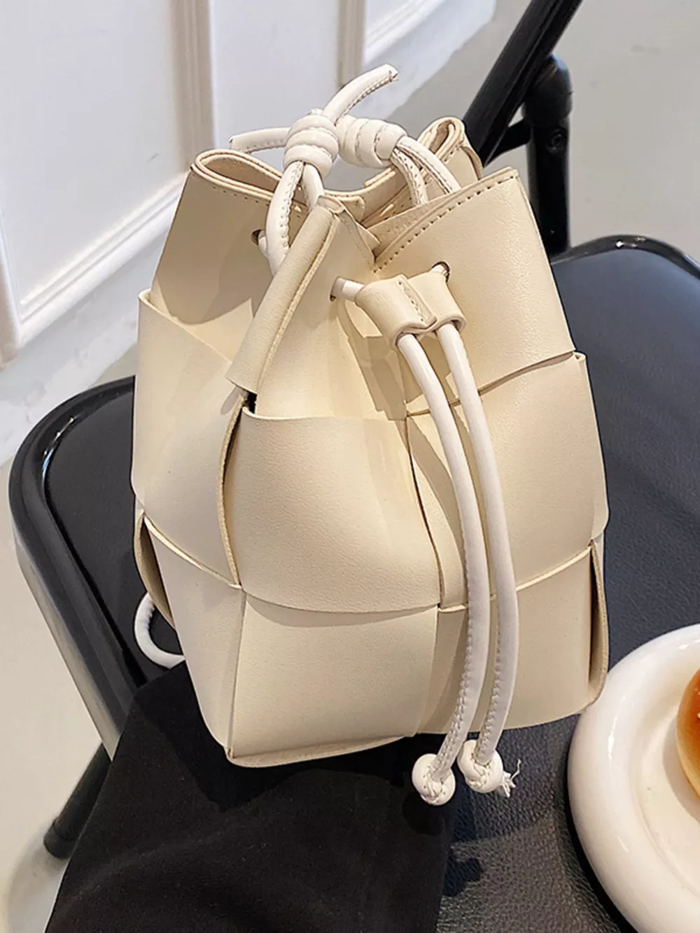 Woven Bucket Crossbody Bag, image 4