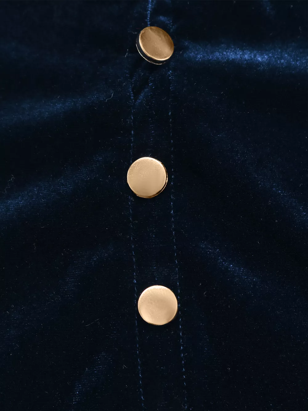 Velvet Button Front Long Sleeve Blouse, image 10